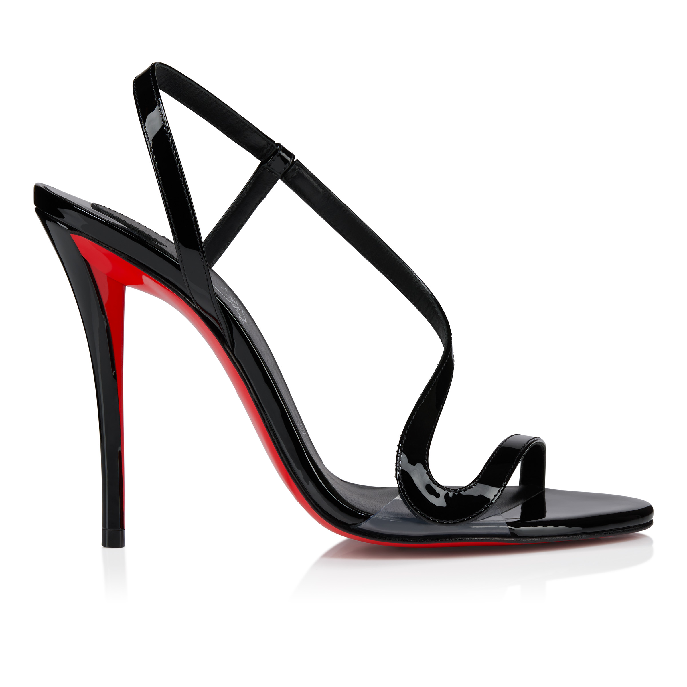Rosa Z - 100 mm Sandals - Patent calf leather - Black - Women