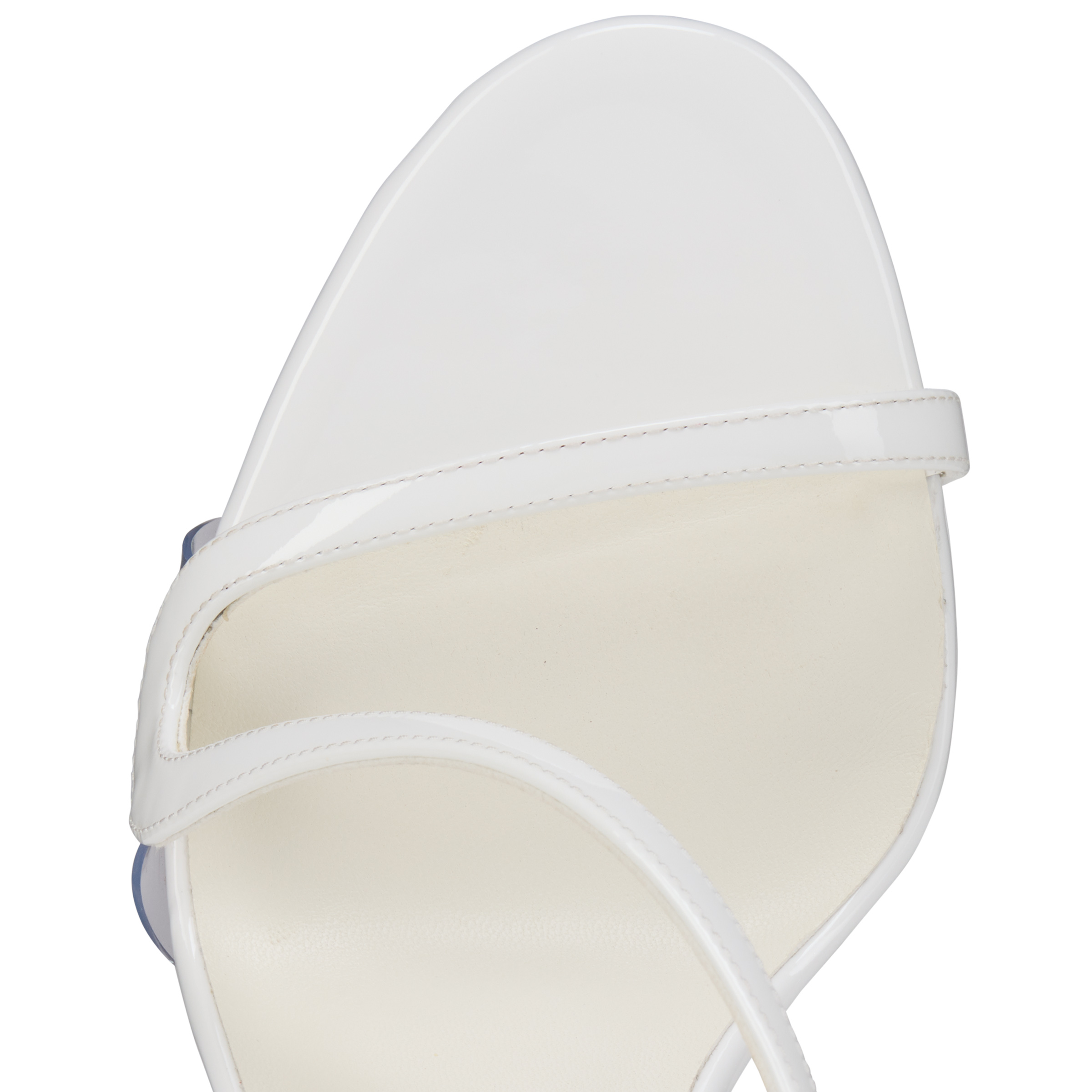 Rosa Z - 100 mm Sandals - Patent calf leather - Bianco - Women