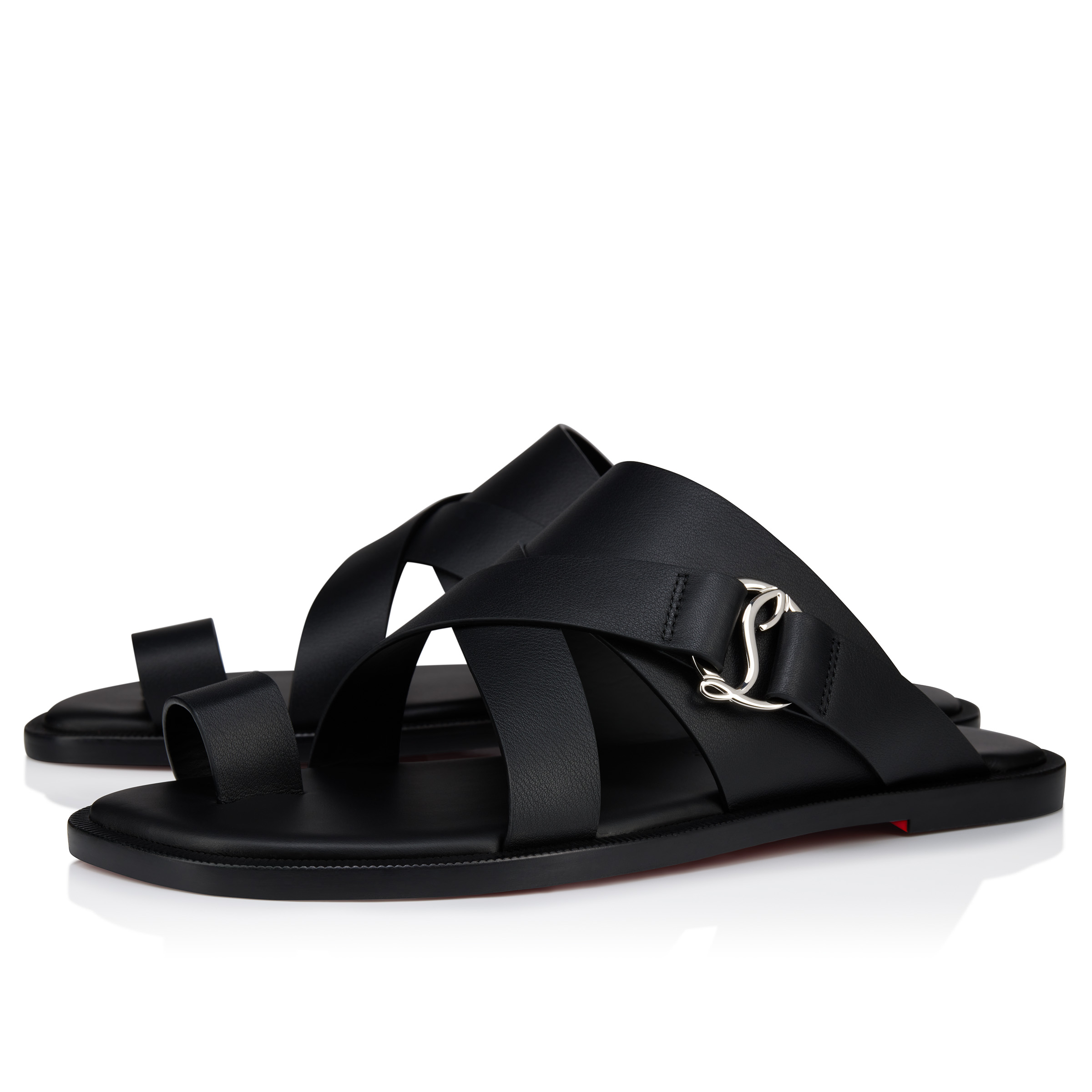 あ*1様 Christian Louboutin サンダル Mooncross - Mules - Calf leather - Black - Men - Christian