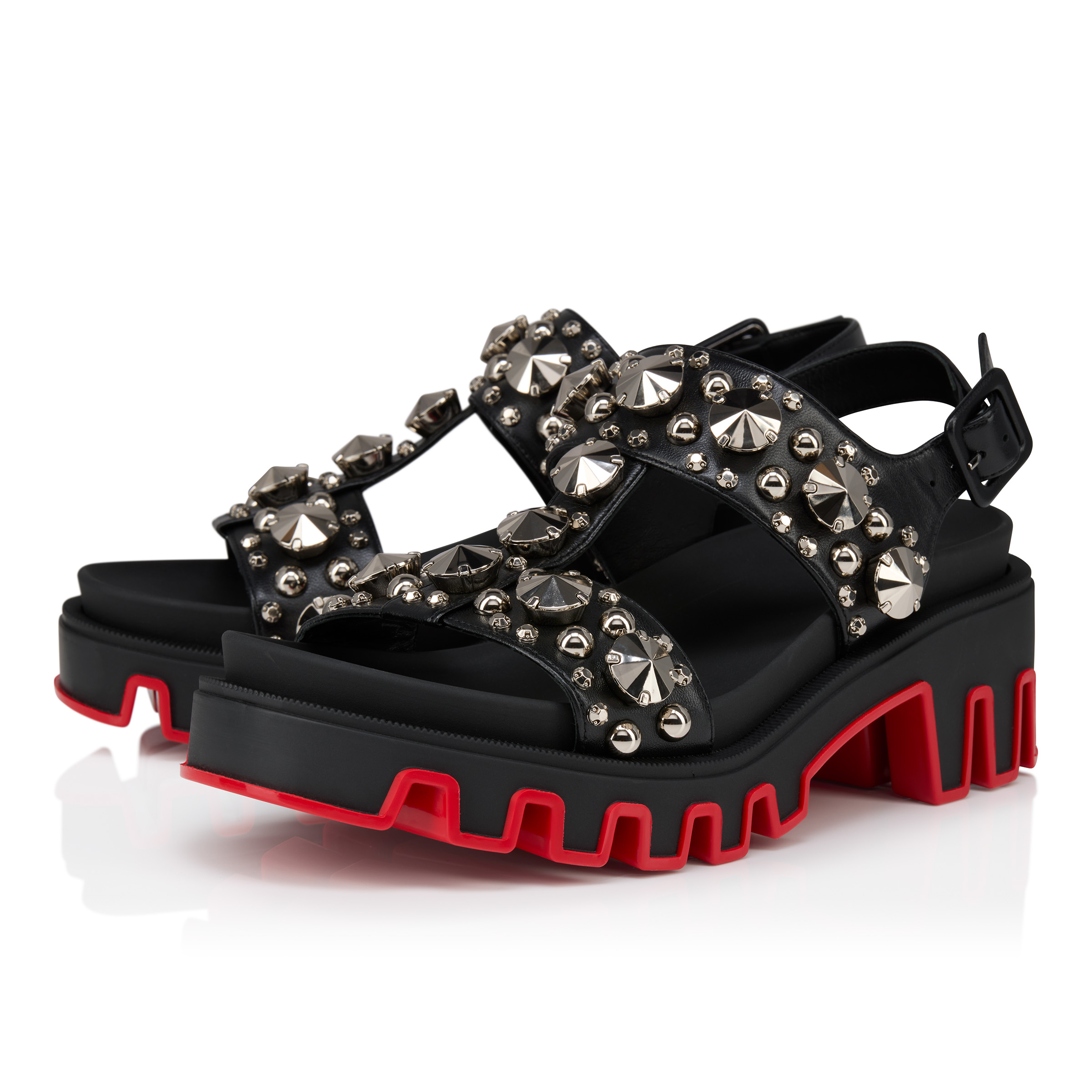 [Christian Louboutin] Duni Extazza サンダル Duni Extazza - Sandals - Lamb nappa leather - Black - Women