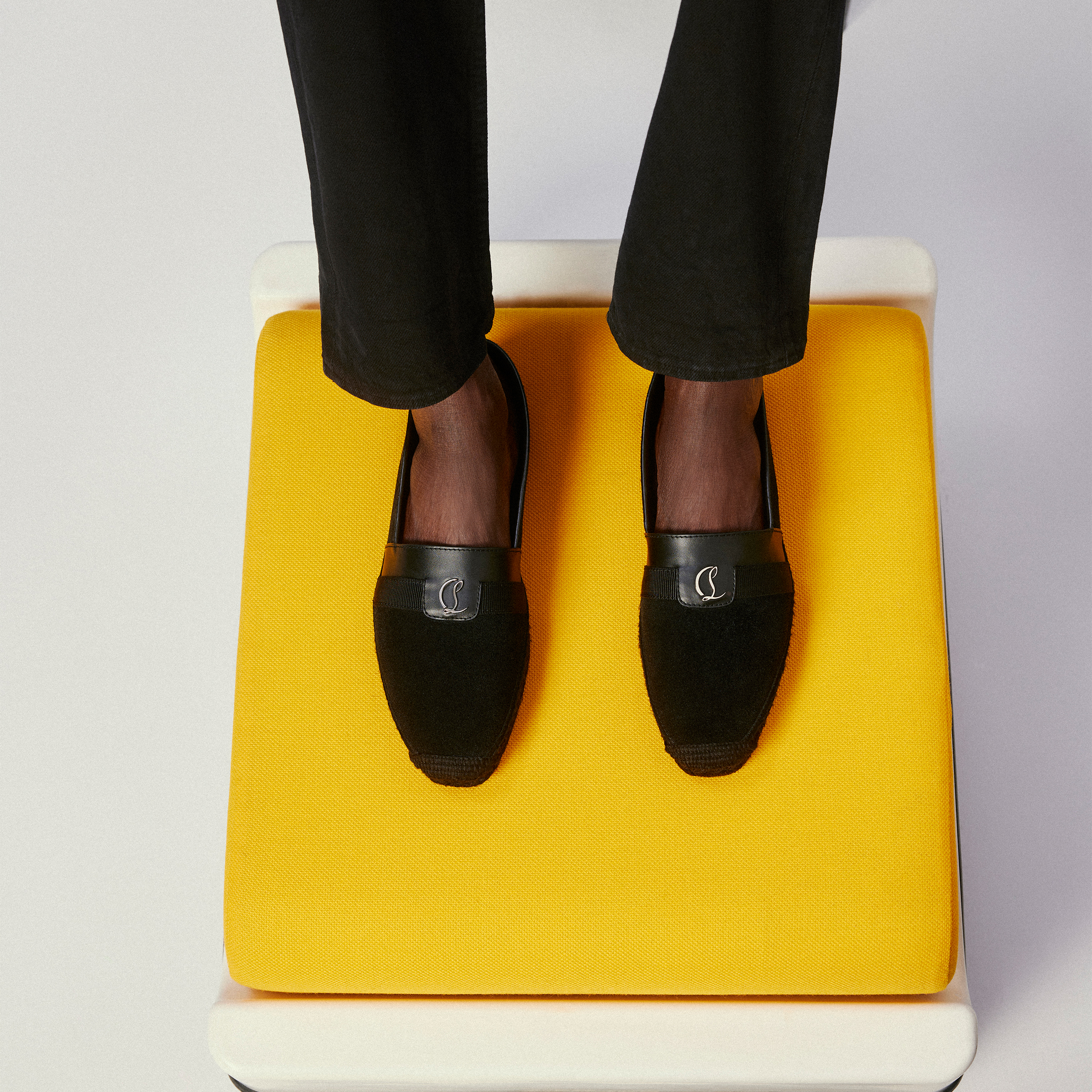 Christian Louboutinアブラカダブラ Alfarica - Espadrilles - Reversed nubuck leather - Black - Men