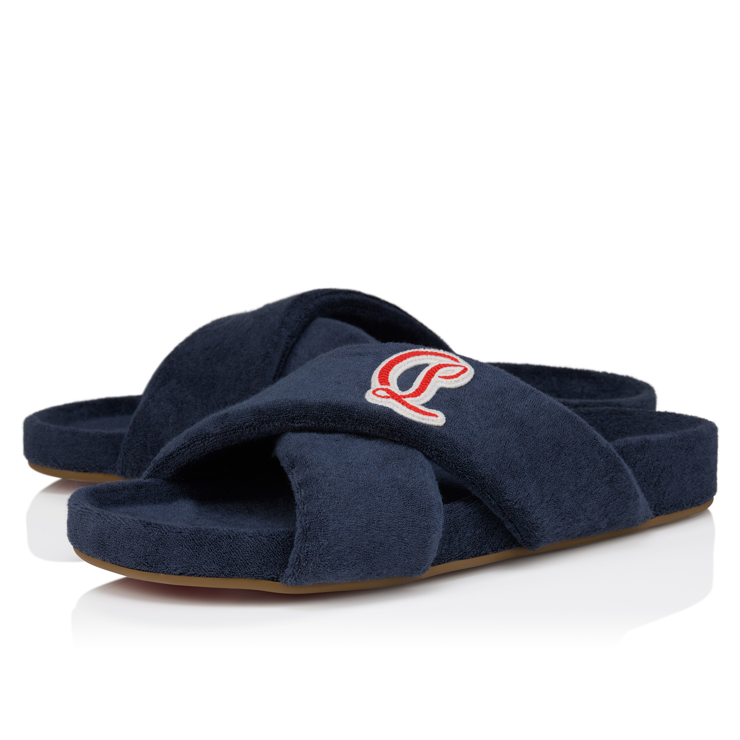 ChristianLouboutinクロスストラップミュールBizzuロゴ コットン Bizzu - Mules - Sponge cotton - Loubi - Men - Christian