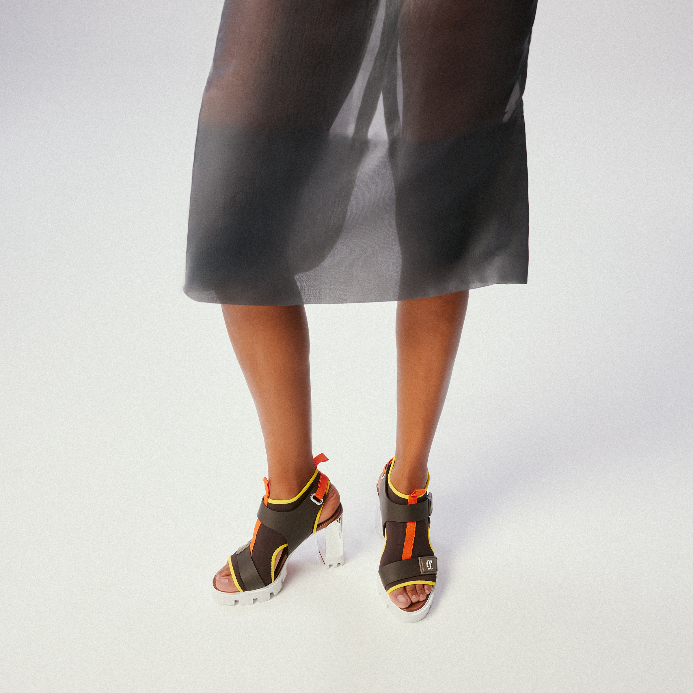 Marie Marie Amelie - 100 mm Sandals - Calf leather and neoprene
