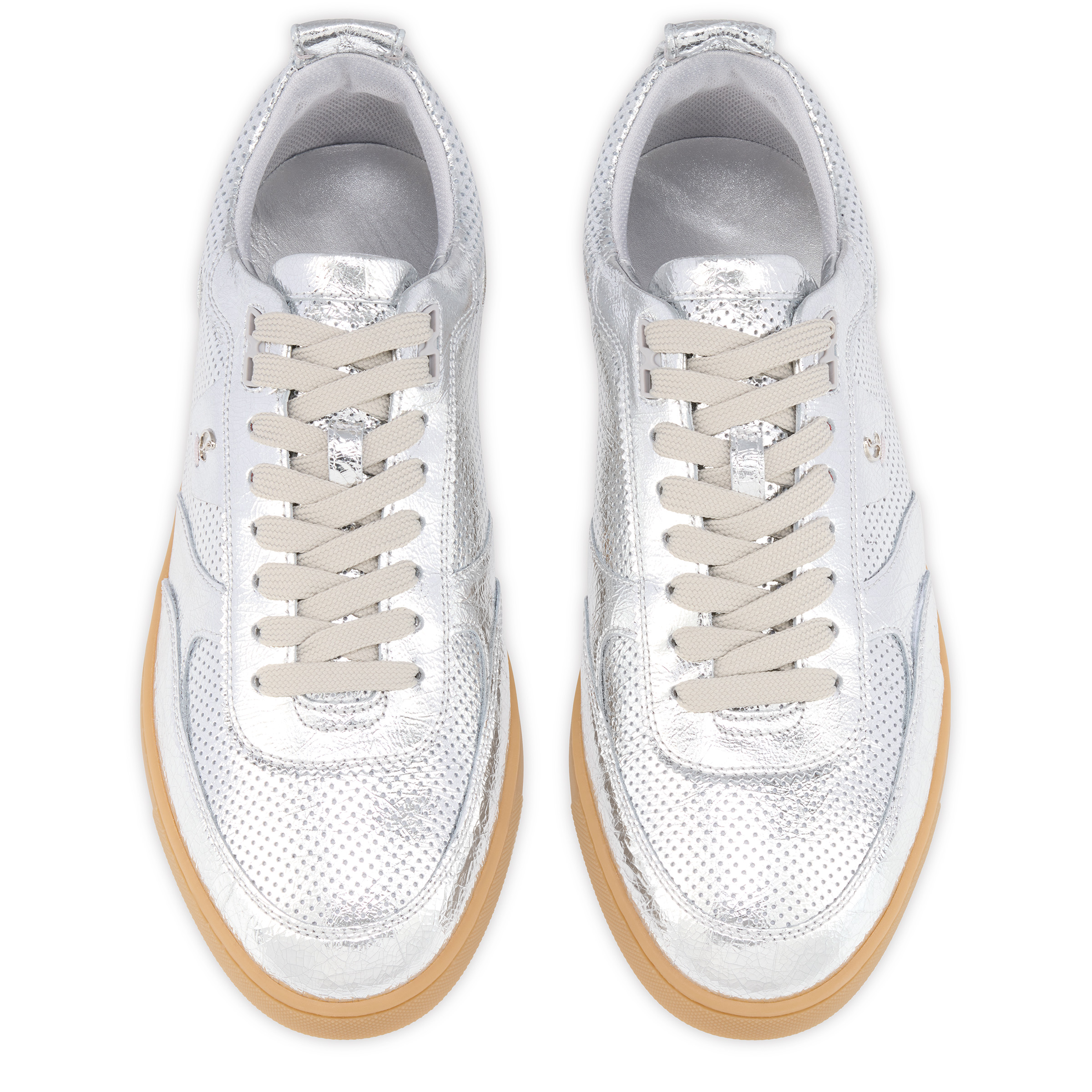 Tutti Rui - Sneakers - Laminated calf leather - Silver - Men