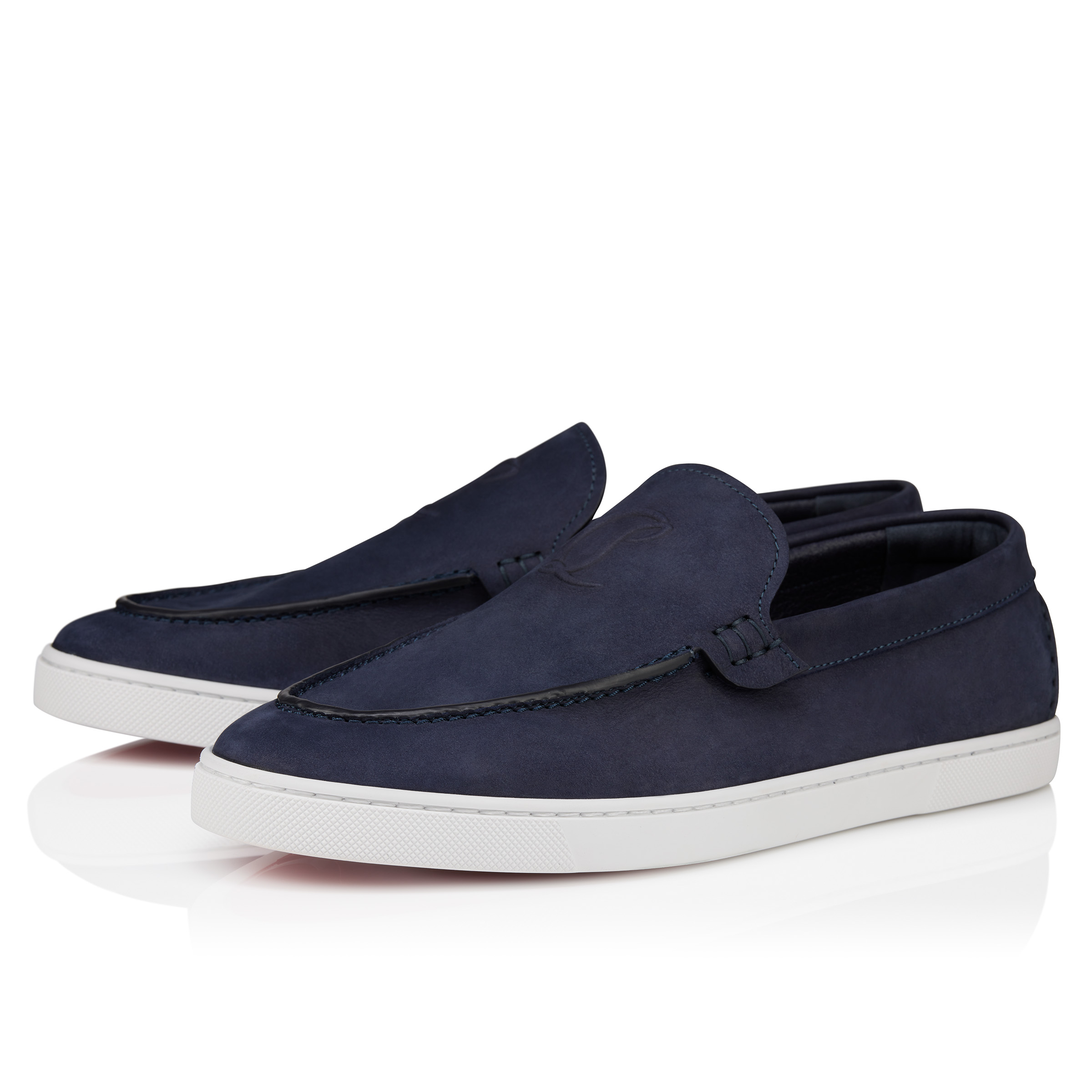 Moonboat - Loafers - Reversed nubuck leather - Zaffiro - Men 