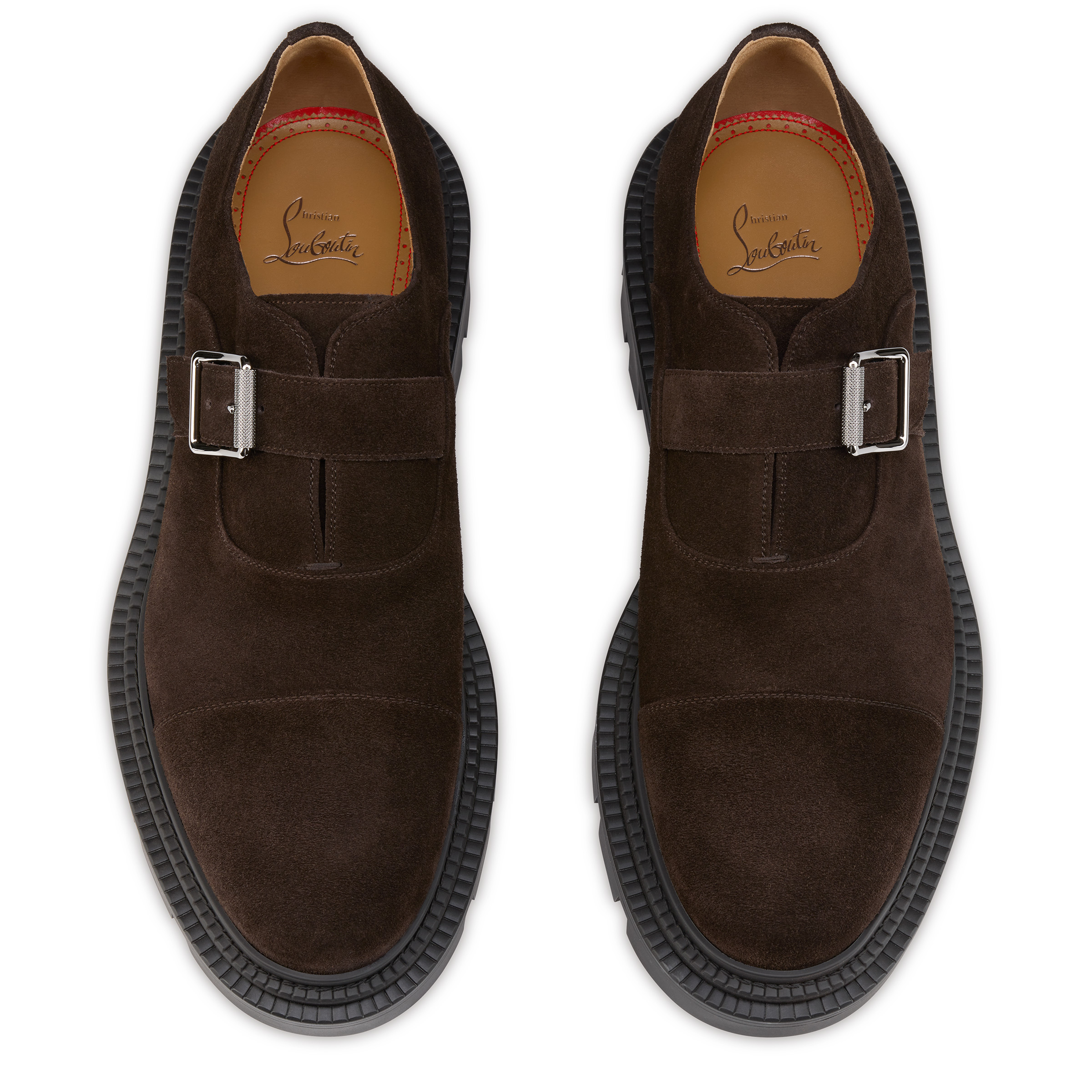 Oxyford College - Monk-Straps - Reversed calf leather - Café - Men
