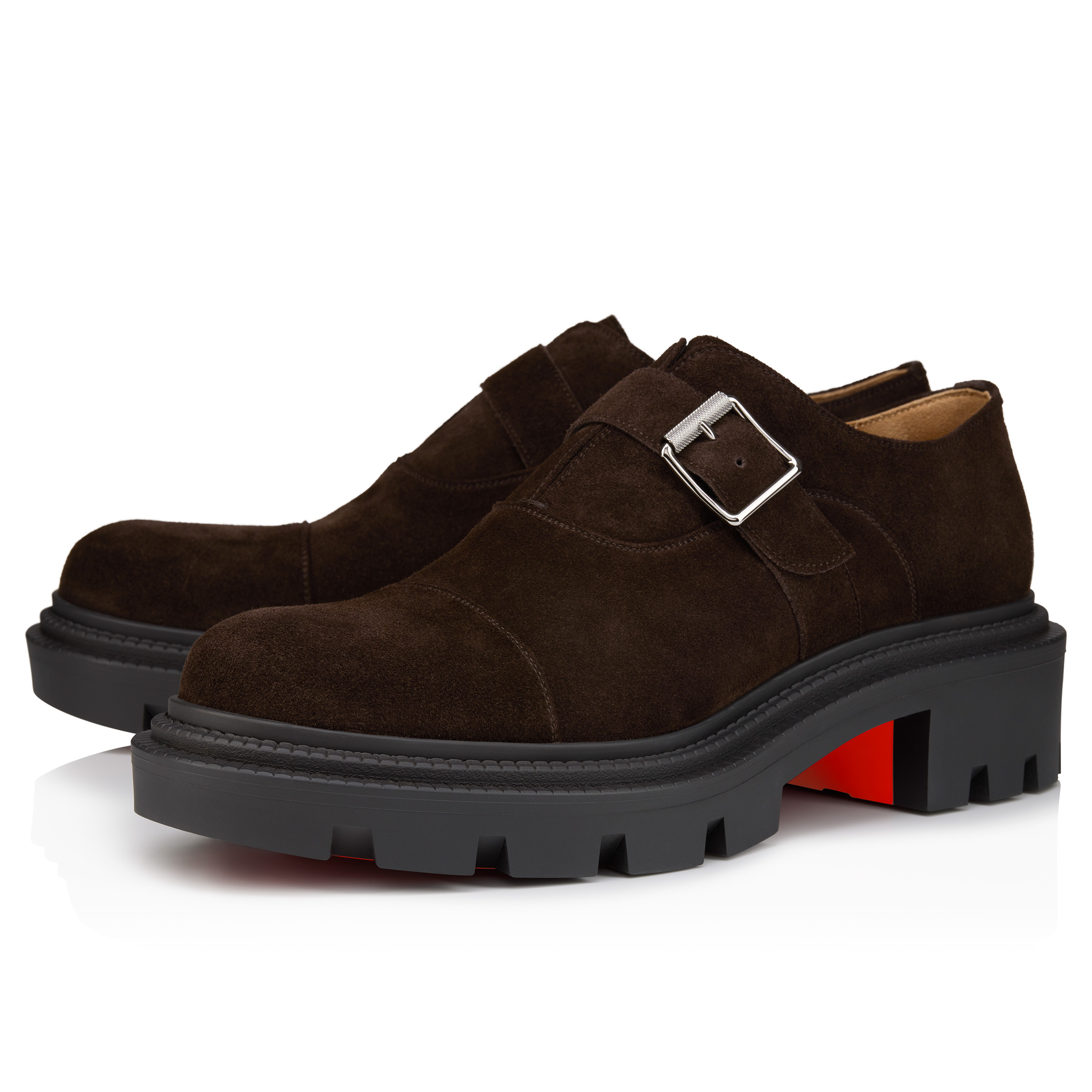 Christian Louboutin ブラウン モカシン／サイズ39 Oxyford College - Monk-Straps - Reversed calf leather - Café - Men