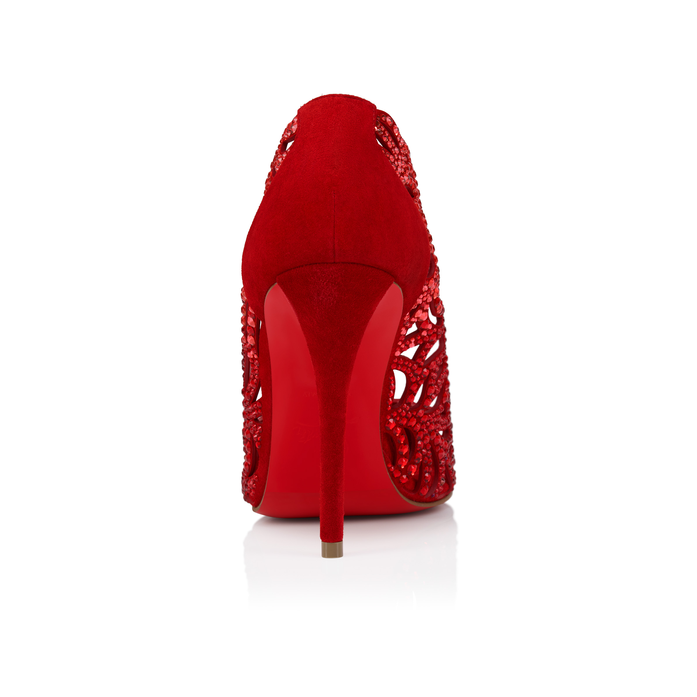 Lasera Strass Pump - 100 mm Pumps - Embroidered veau velours and