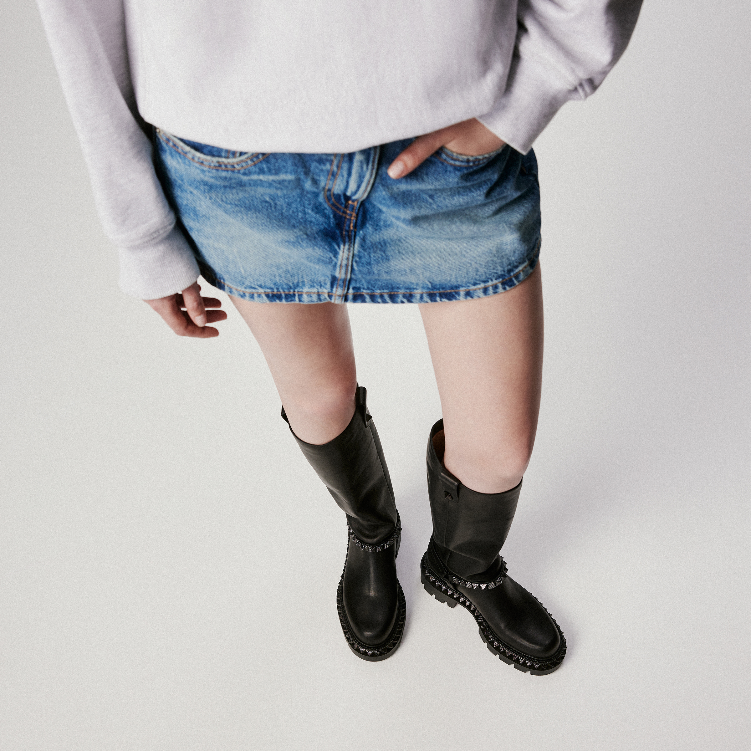 Marinetta Pyraclou - Boots - Waxed calf leather - Black - Women