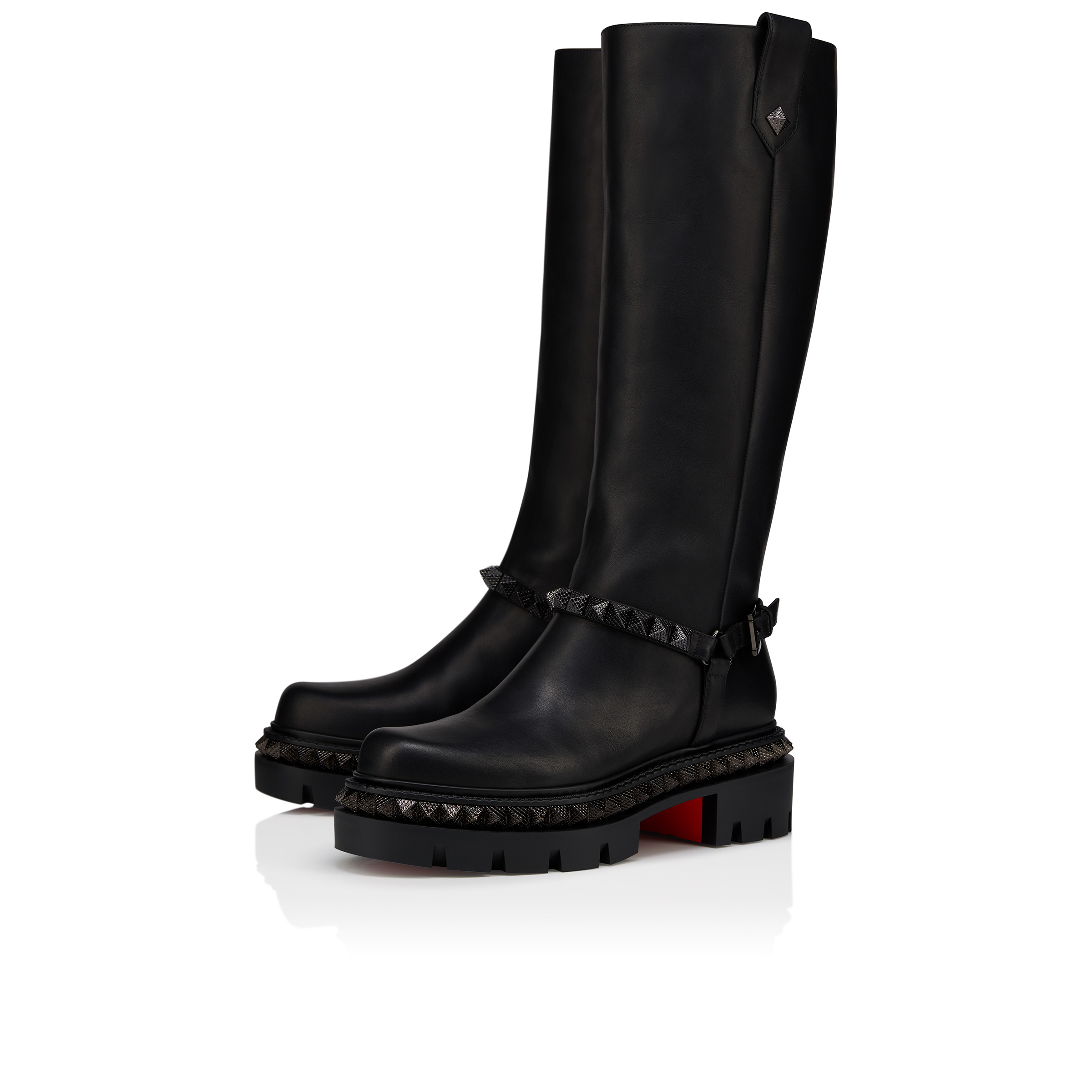 ブーツその他 Christian Louboutin Boots Black Christian Louboutin En Hiver Lug Leather Boots | Saks Fifth