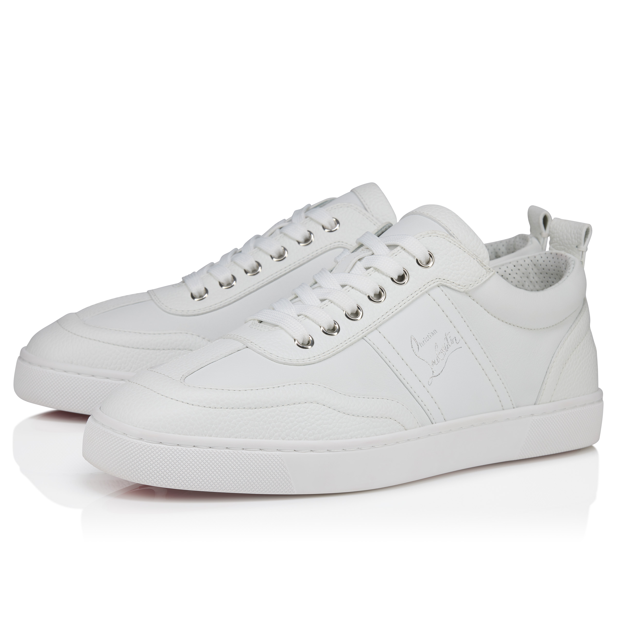スニーカー Louboutin  Sneakers Men Fabric White Louis Junior - Sneakers - Calf leather - White - Men