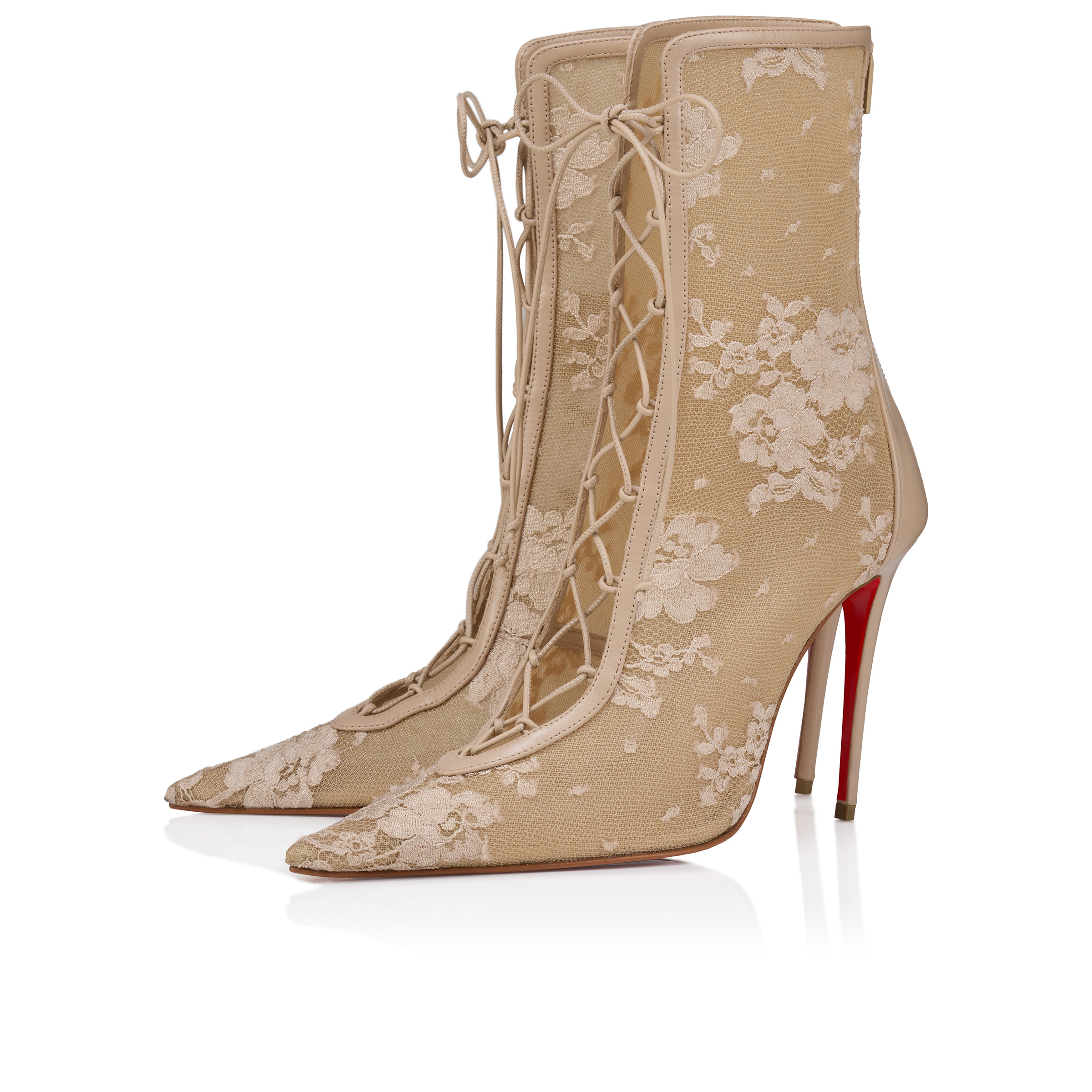 KM Lace Booty - 100 mm Low boots - Lace, lamb nappa leather