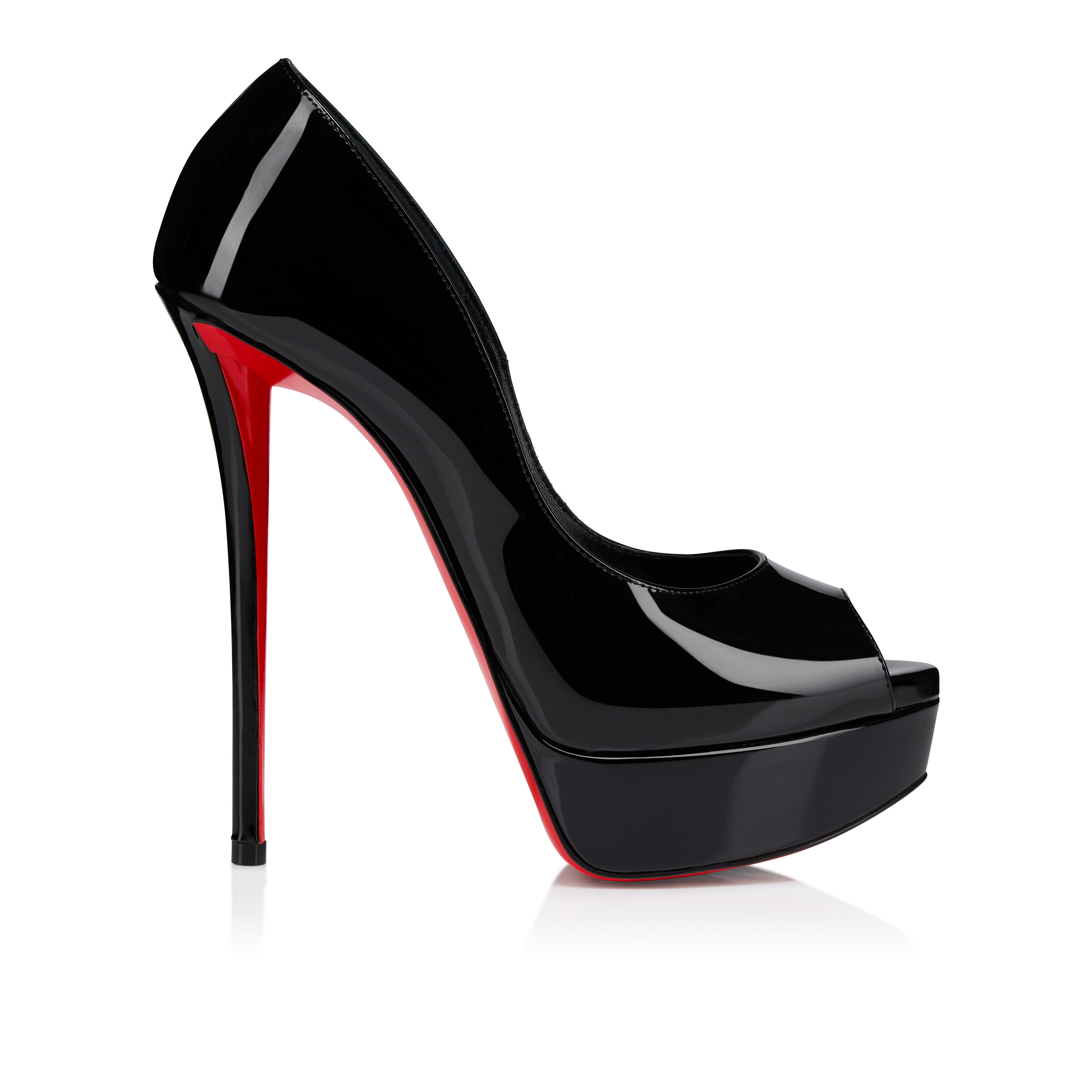Christian Louboutin 黒レース ハイヒール Lady Z - 160 mm Pumps - Pearlescent calf leather - Black - Women