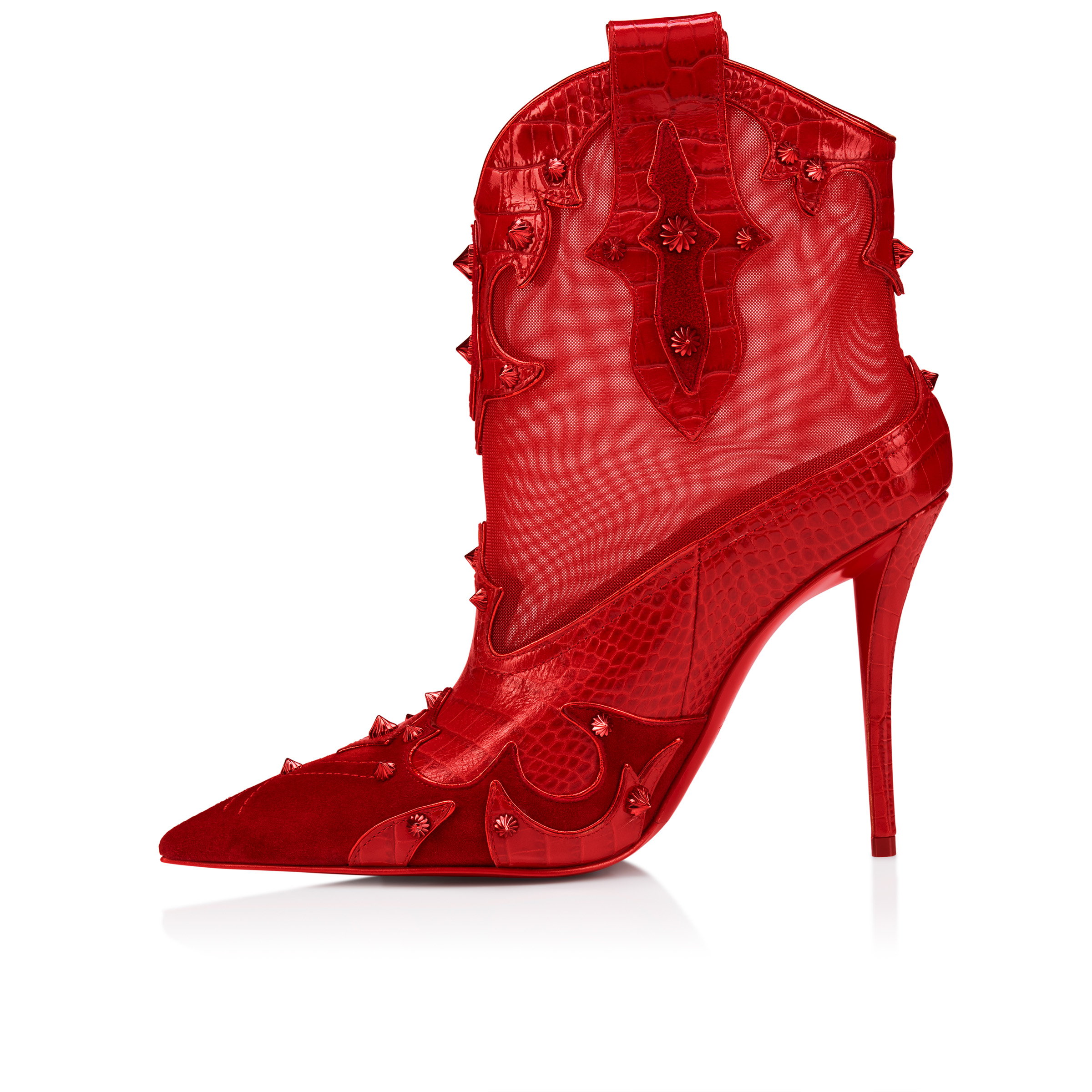 Bootytiag - 100 mm Low boots - Alligator embossed calf