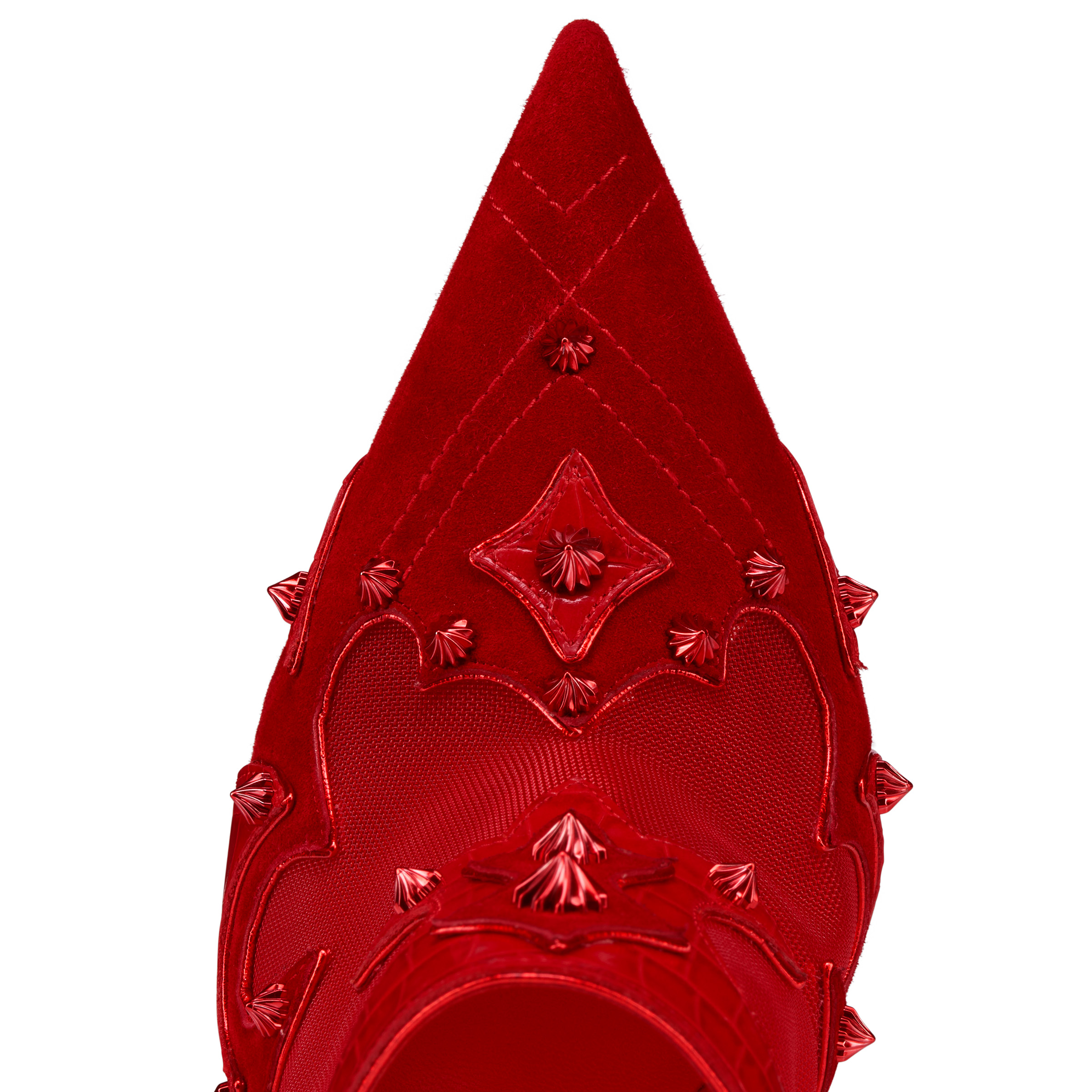 082171● Christian Louboutin BOTALILI 100 CHRISTIAN LOUBOUTIN Calfskin Specchio Glitter So Full Kate