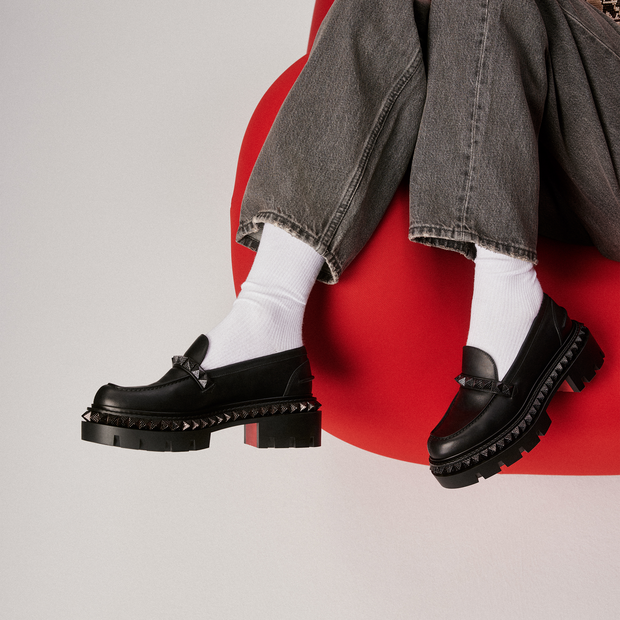 Christian Louboutin ブラック ローファー Dandelion Spikes ブラック スエード - Shoes - Men - Christian