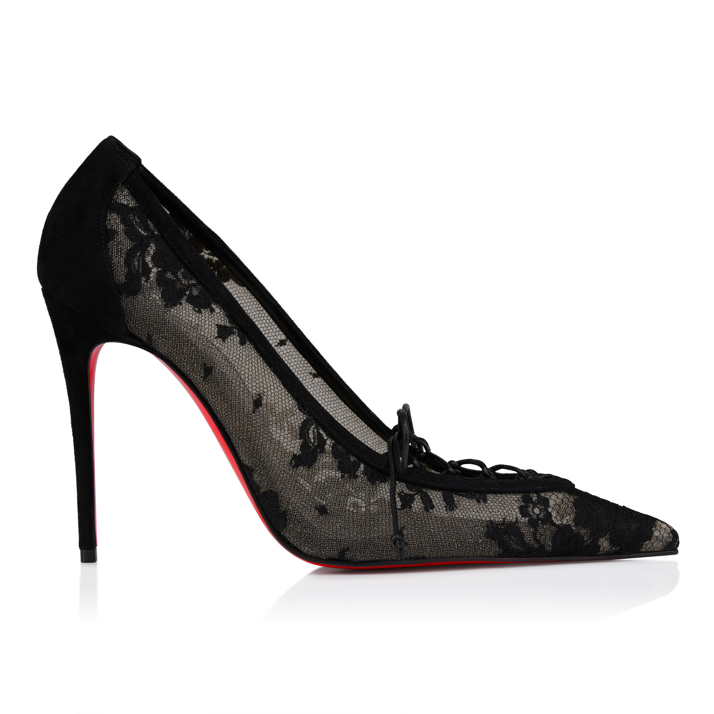 KM Lace - 100 mm Pumps - Lace, veau velours and kid leather