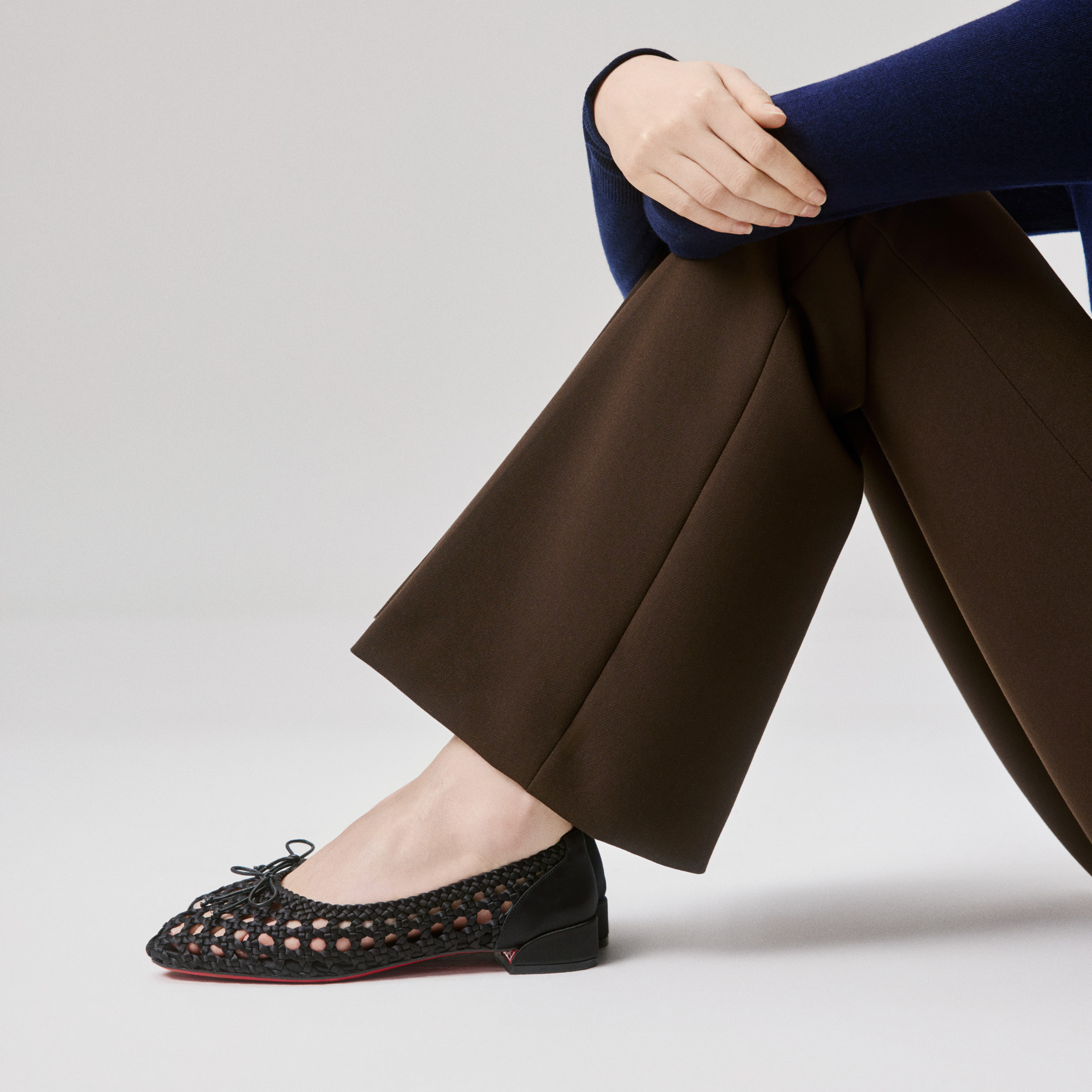 Christian Louboutin レズュノワールセヴィジャーナ 600 Sweetie Jane Nandina - Ballerinas - Crepe satin - Black - Women