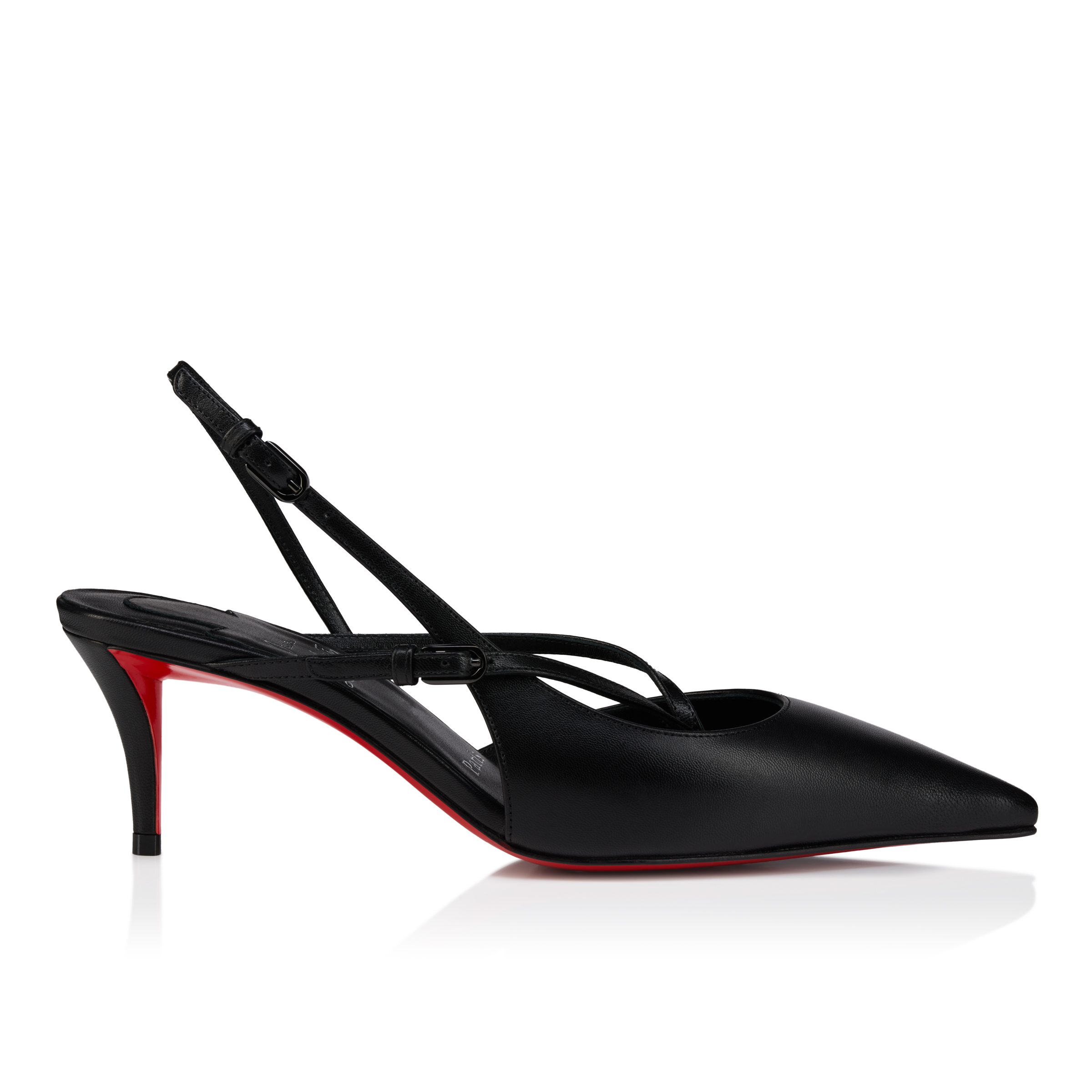 Twistissimo - 60 mm Slingback pumps - Kid leather - Black - Women