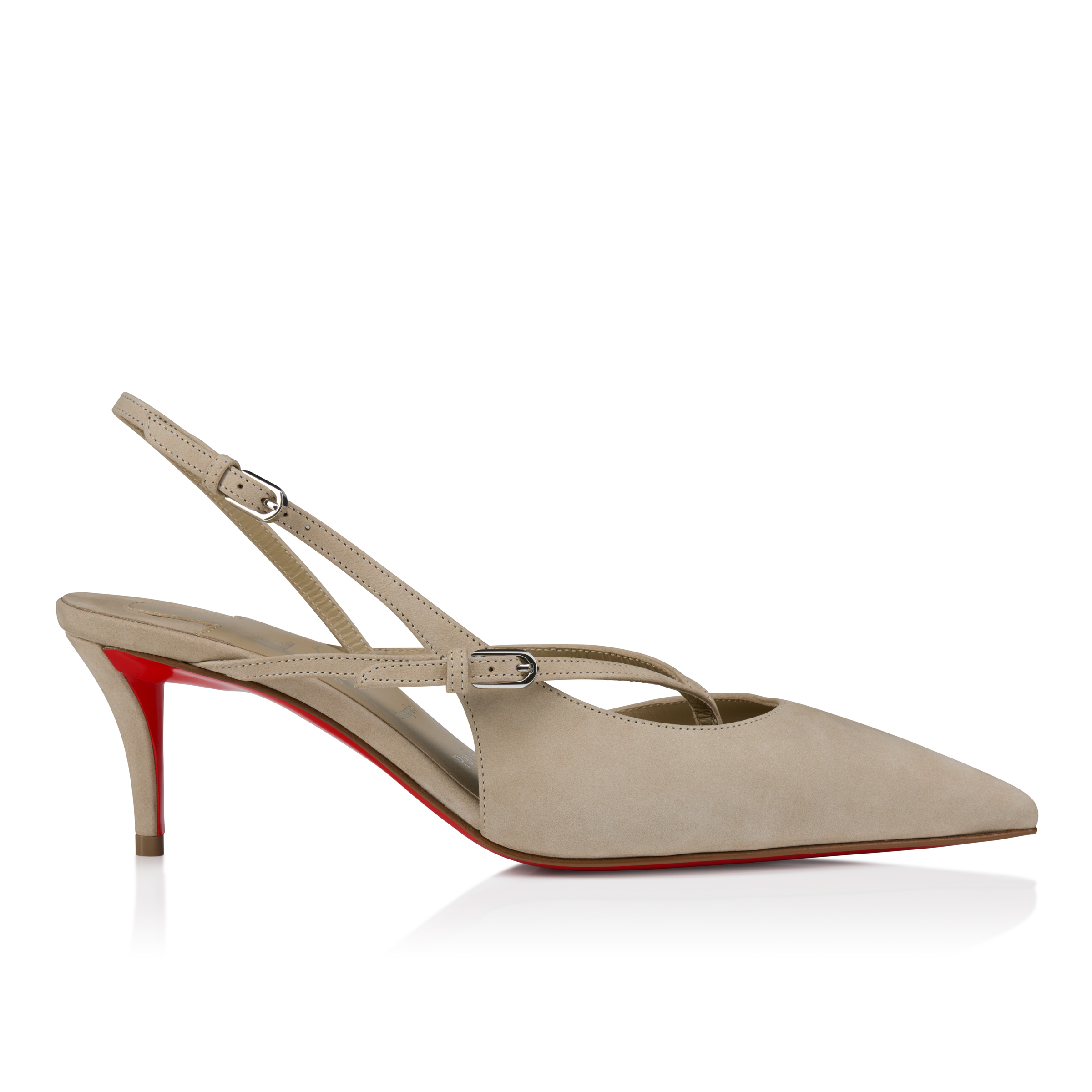 Twistissimo - 60 mm Slingback pumps - Nubuck leather - Saharienne