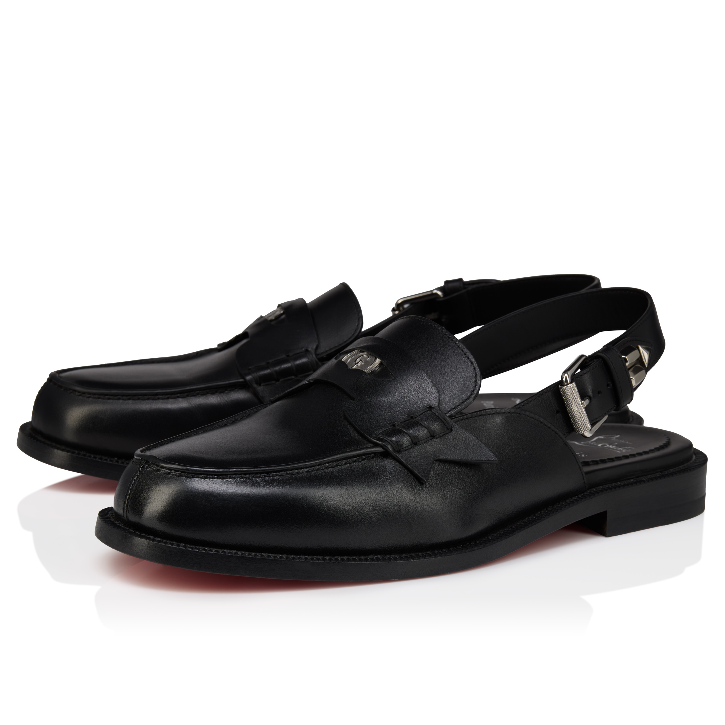 Christian Louboutinメンズシューズ　Aska The Asclepius Sling - Loafers - Calf leather - Black - Men