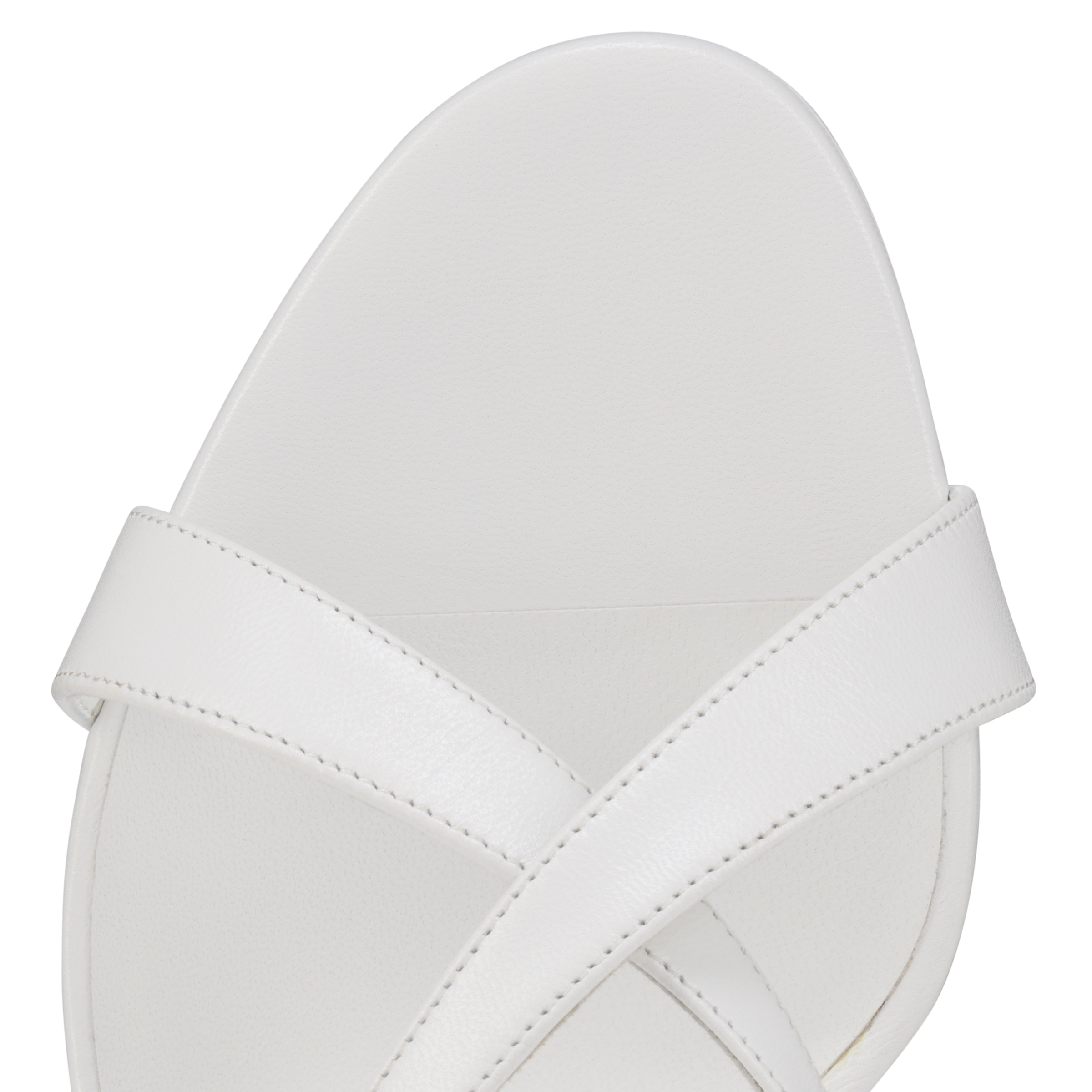 Mulazee Cross - 80 mm Mules - Kid leather - Bianco - Women