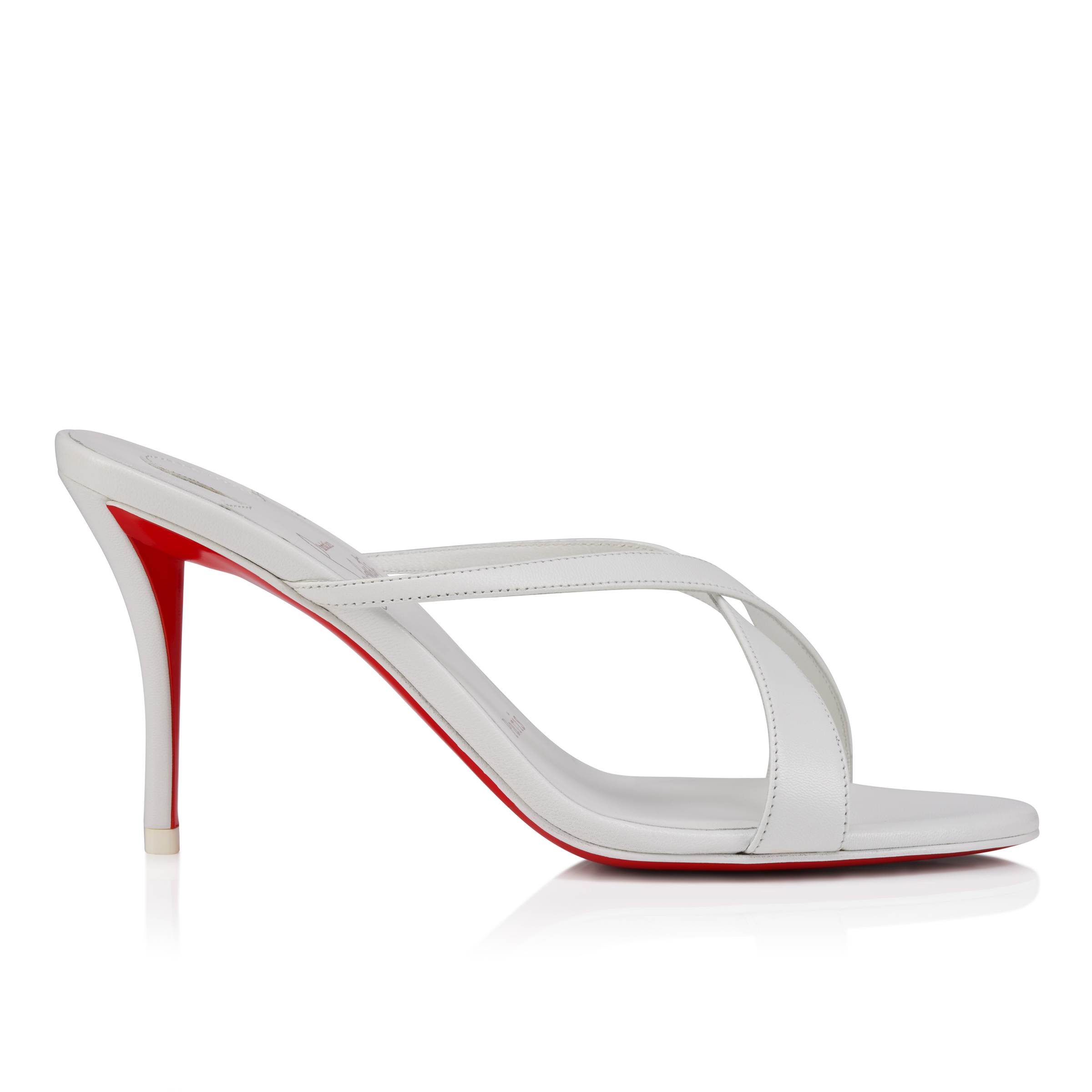 Mulazee Cross - 80 mm Mules - Kid leather - Bianco - Women