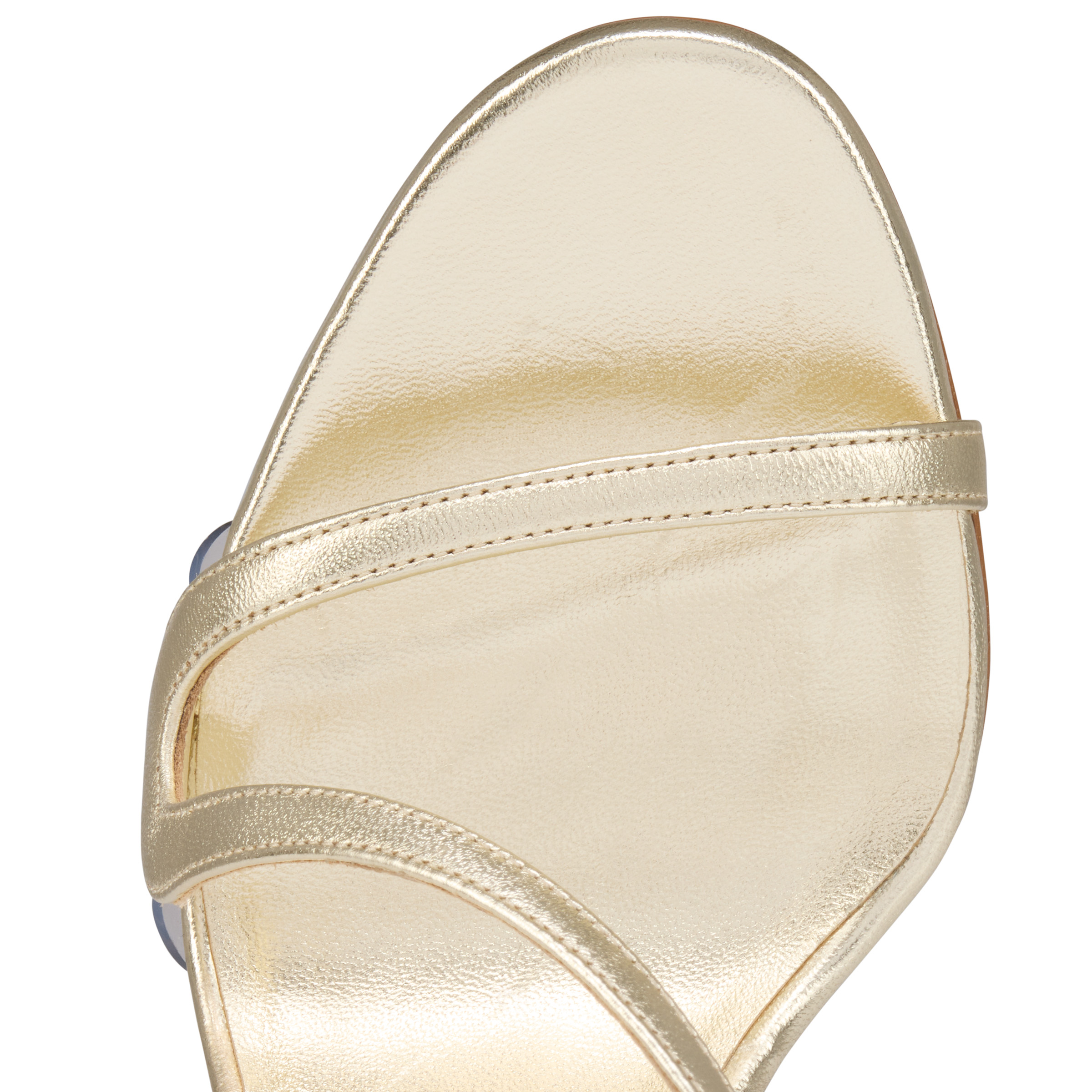 Rosa Z - 100 mm Sandals - Laminated lamb nappa leather - Platine