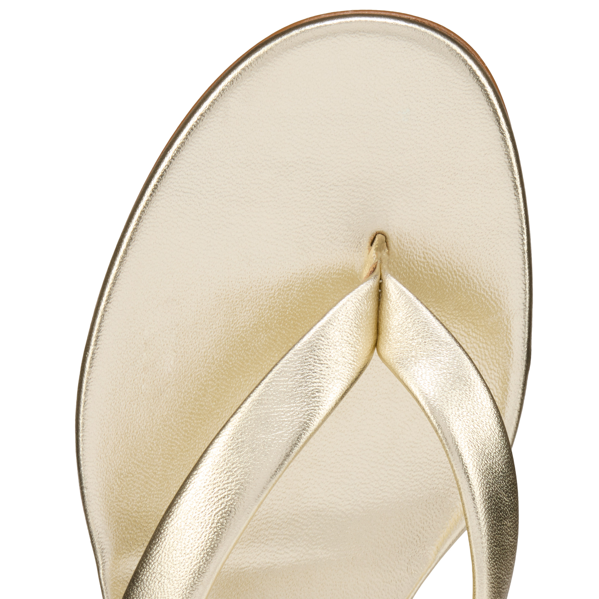 Miss Z Thong - Thongs - Laminated lamb nappa leather - Platine