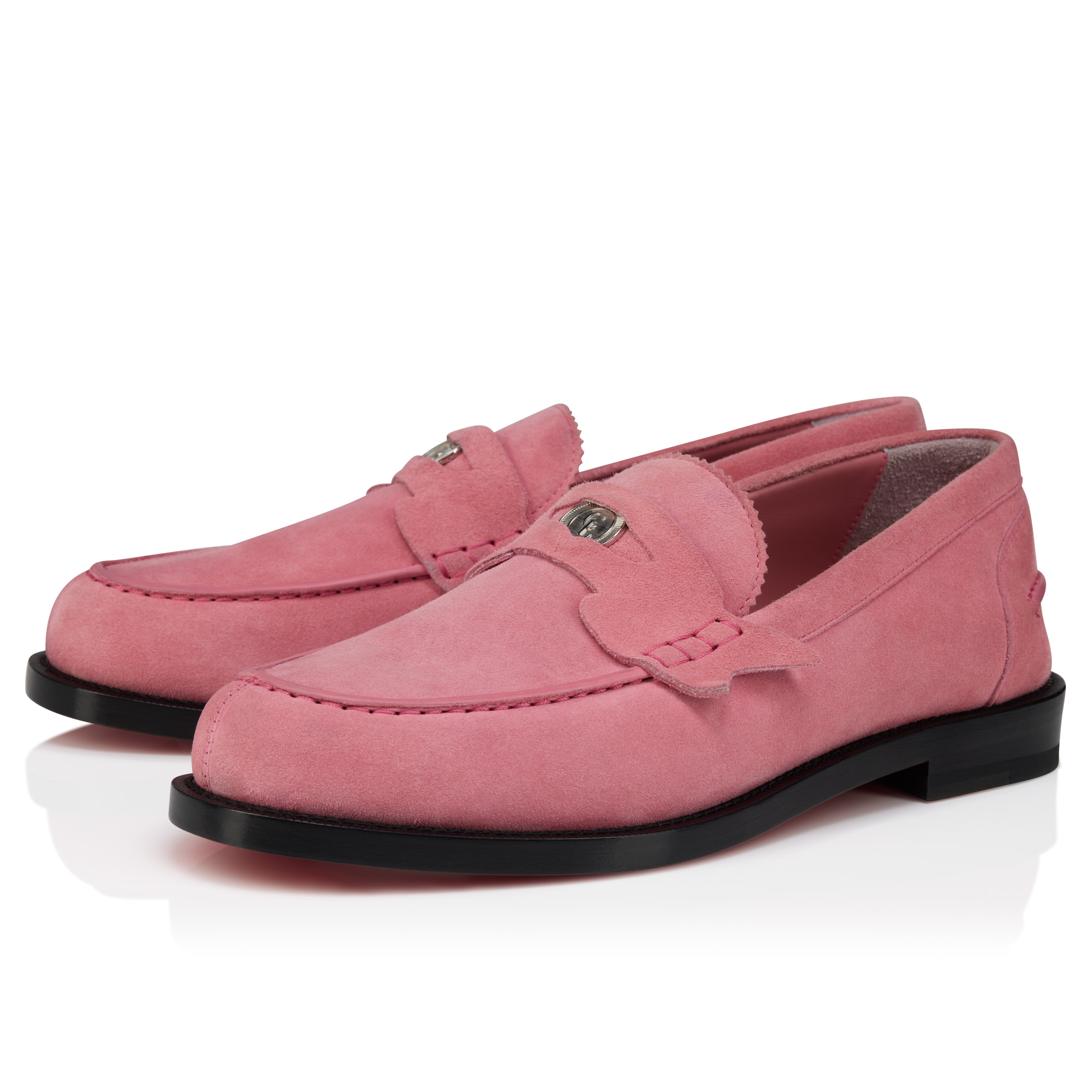 Christian Louboutin　ローファー　ビジュー　黒　レザー　42 The Plato Loafer - Loafers - Veau velours leather - Bon Bon - Men