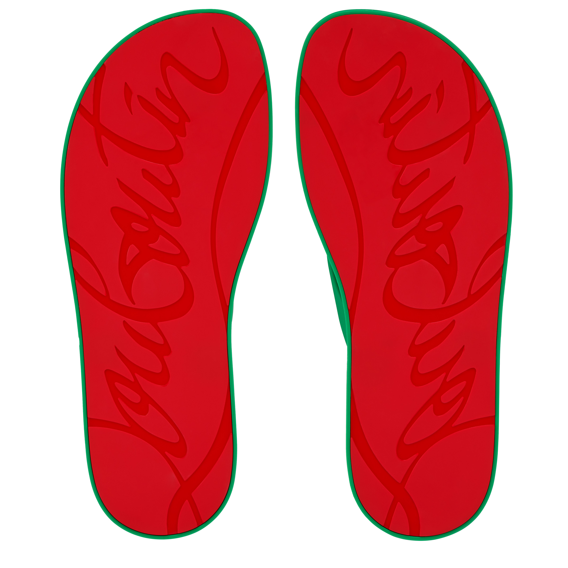 The Christian Louboutin Summer - Thongs - Rubber - Primary Green