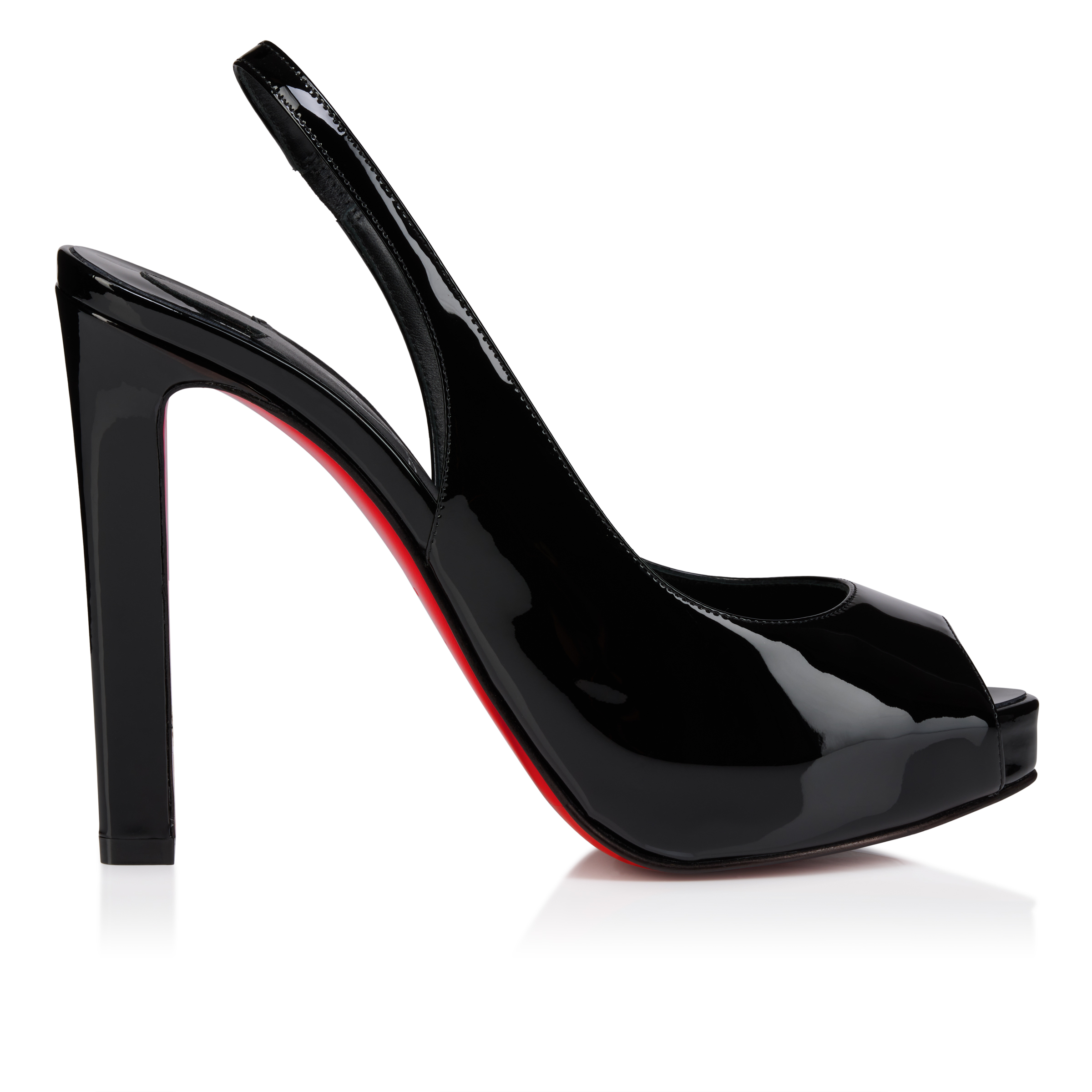 Lady Fanny Sling - 120 mm Slingback pumps - Patent calf leather