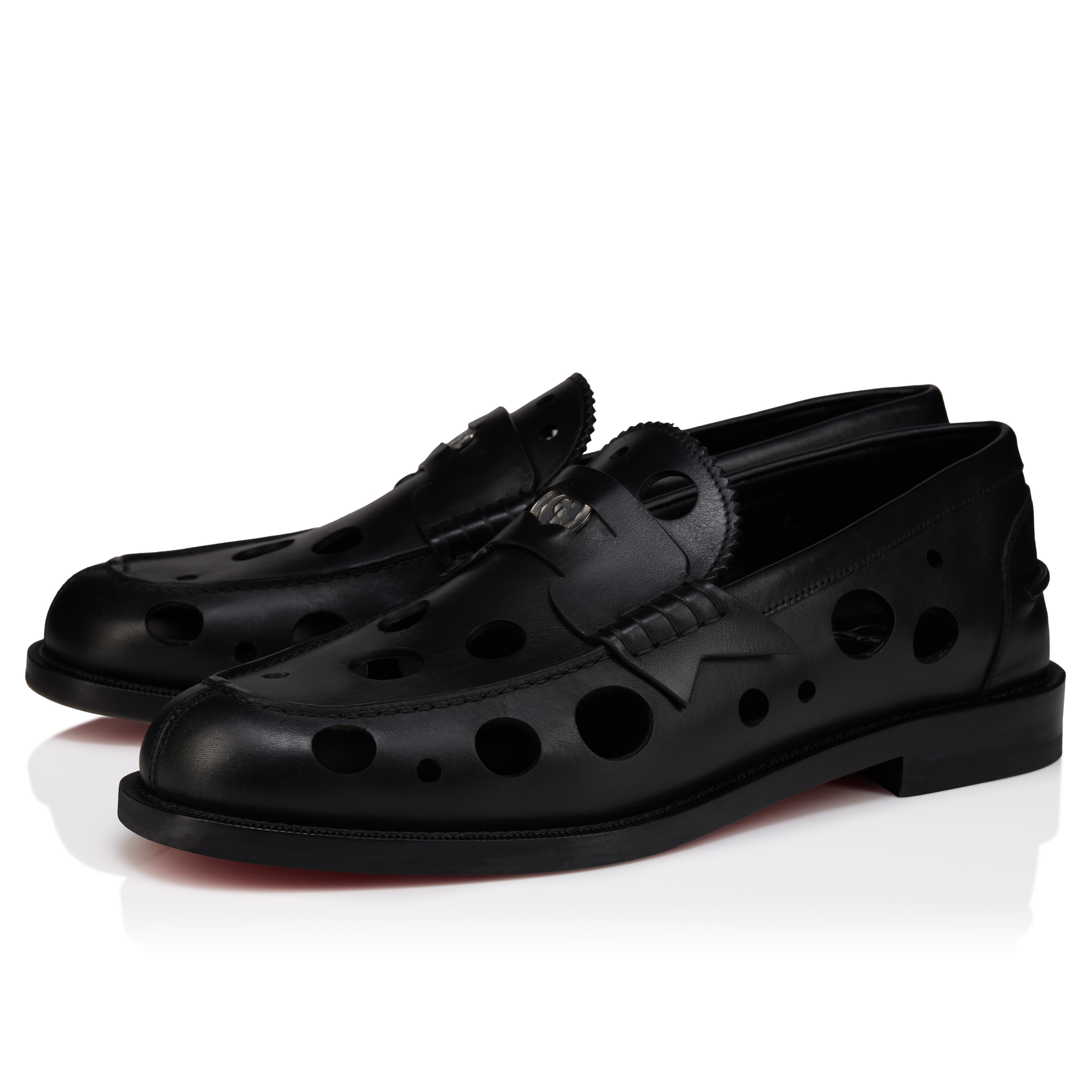 The Plato Dots Loafer - Loafers - Calf leather - Black - Men