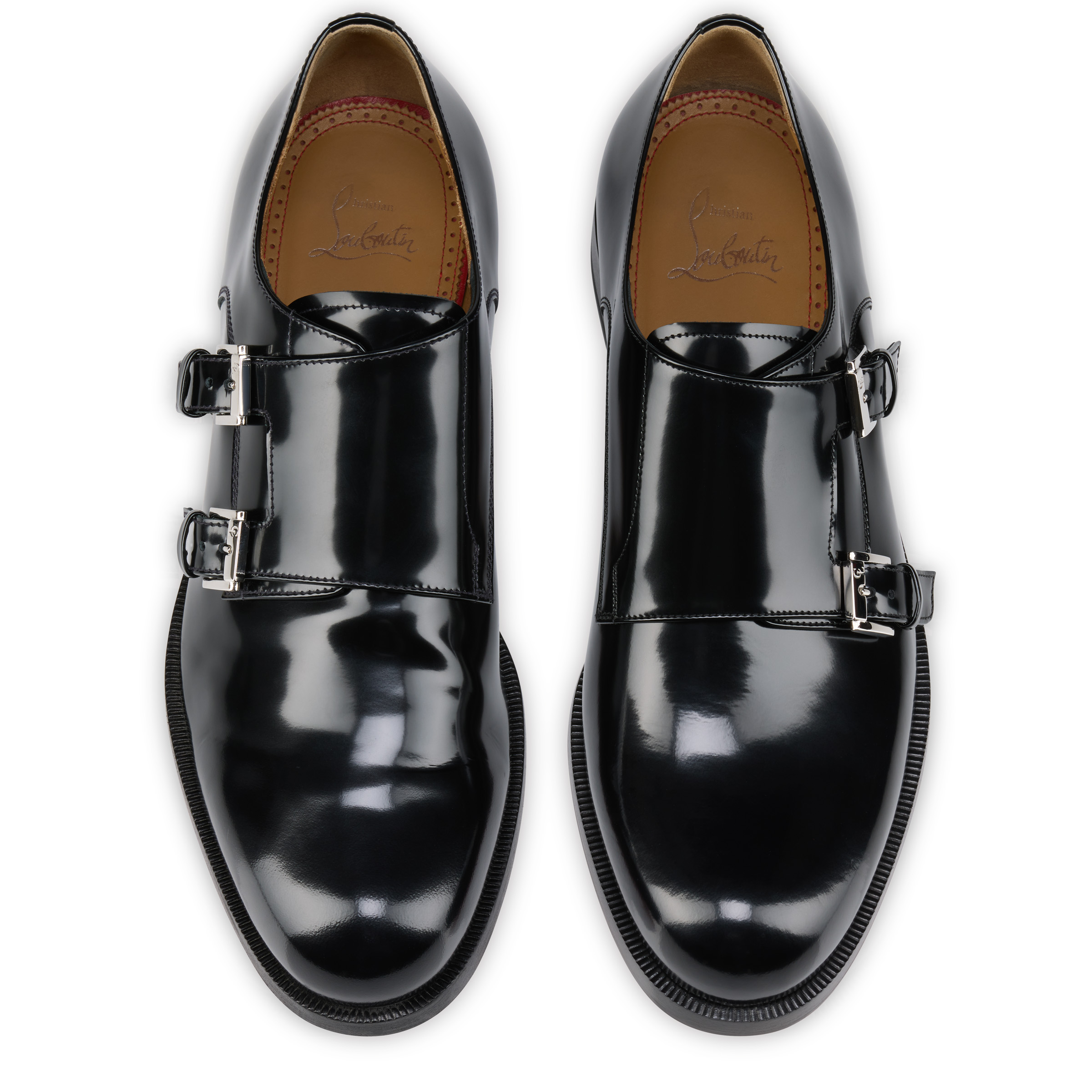 Moustachou Monk - Monk-straps - Calf Abrasivato - Black - Men
