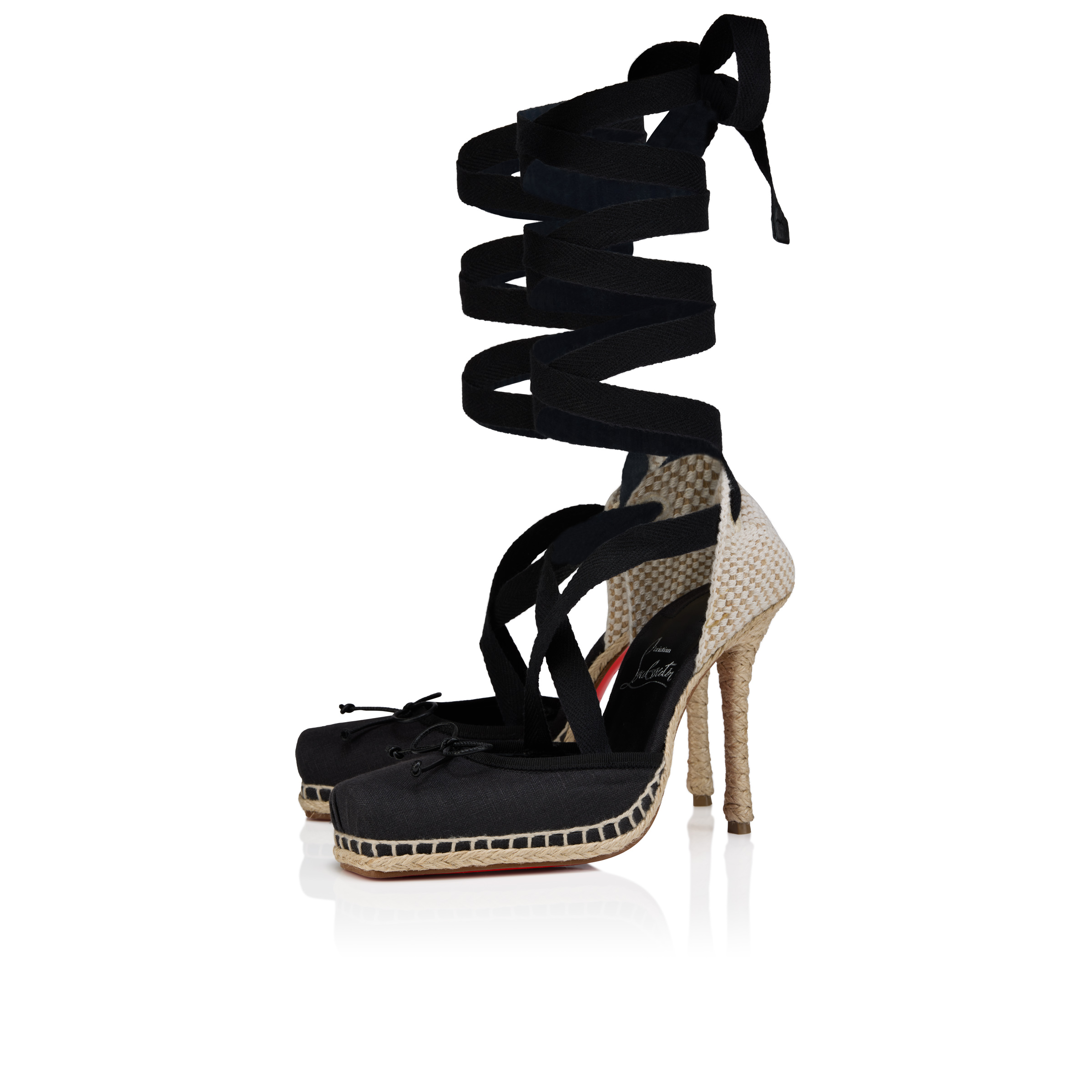 Cassiadrilla - 100 mm Espadrilles - Fabric and calf leather