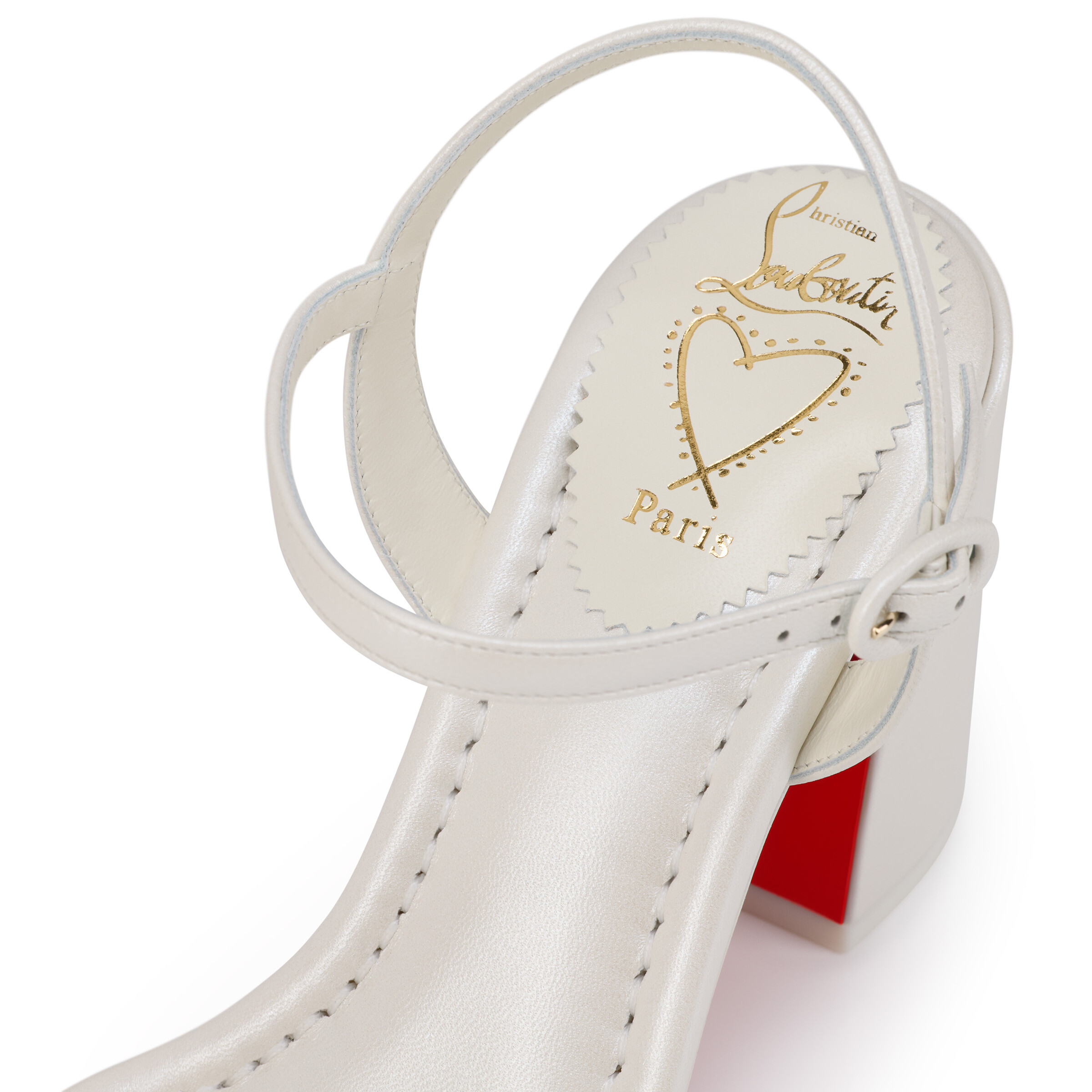 Jane Sandal - 85 mm Sandals - Pearly nappa leather - Bianco