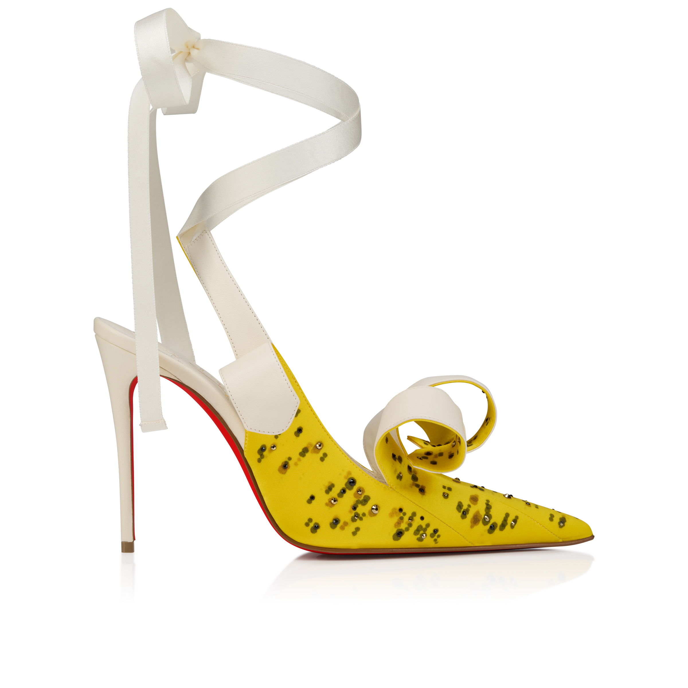 Juanita Lace Up - 100 mm Strappy pumps - Crepe satin and laminated