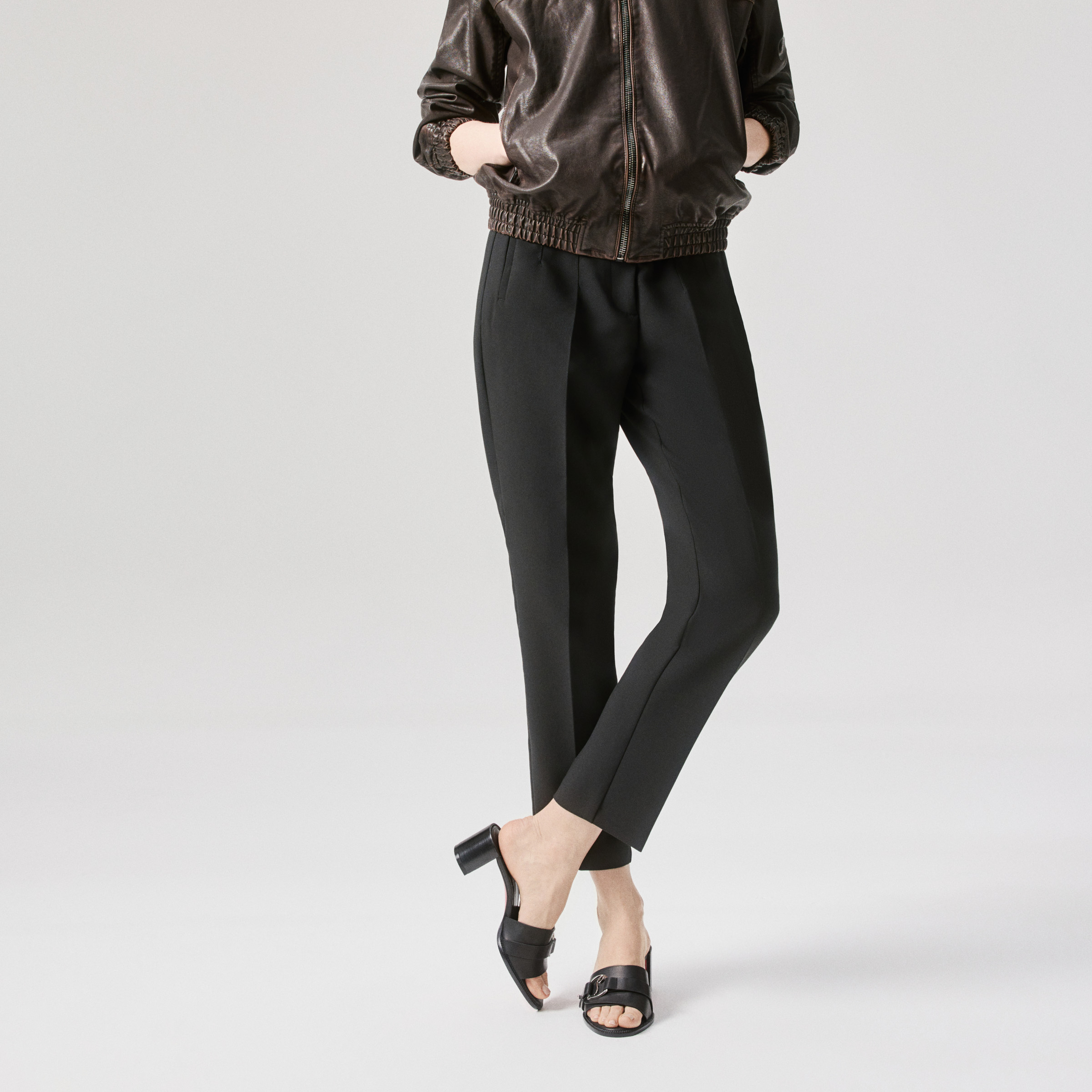 Her In Roma Mule - 55 mm Mules - Waxed calf leather - Black
