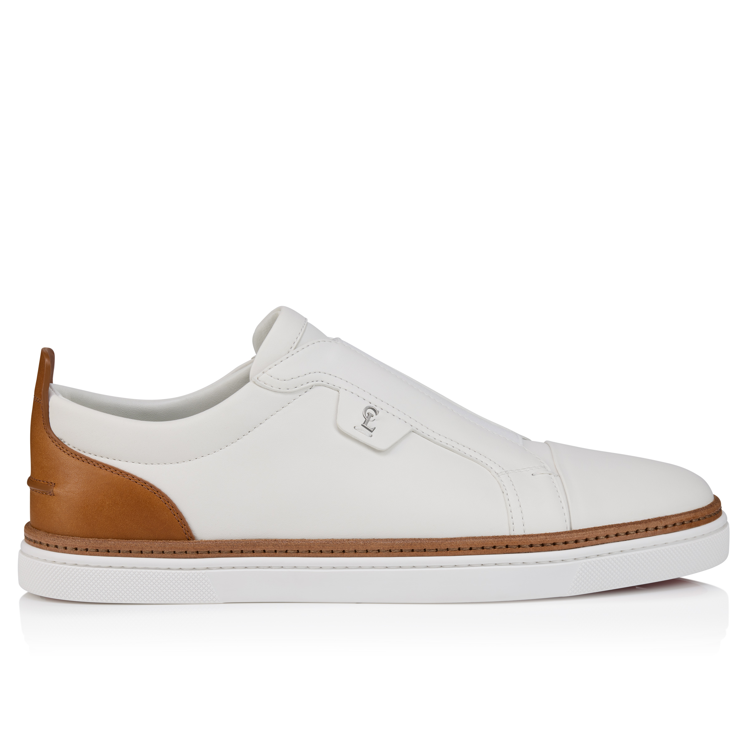 Christian Louboutin アイボリー フラットシューズ Marcontonio - Sneakers - Calf leather - White - Men - Christian