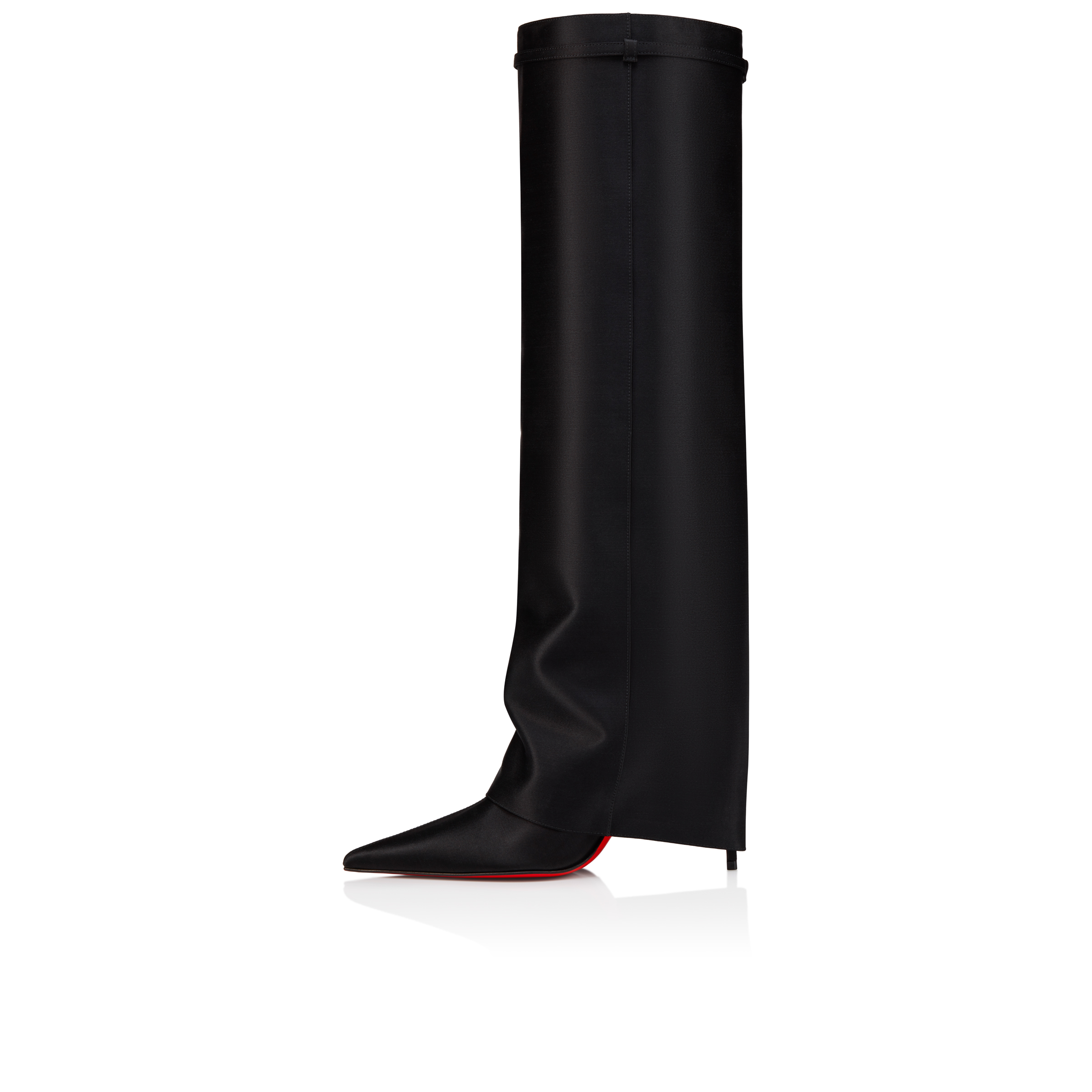Max In Pants - 100 mm Boots - Crepe satin - Black - Women