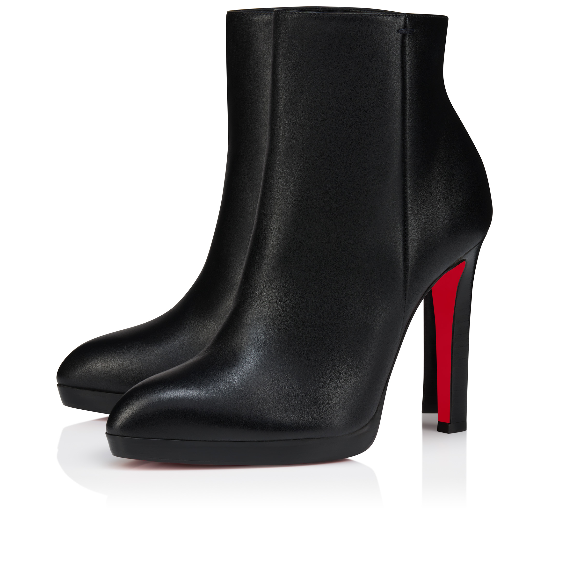 Christian Louboutin ブラックブーツ 38 Fannylove Booty - 120 mm Low boots - Calf leather - Black - Women