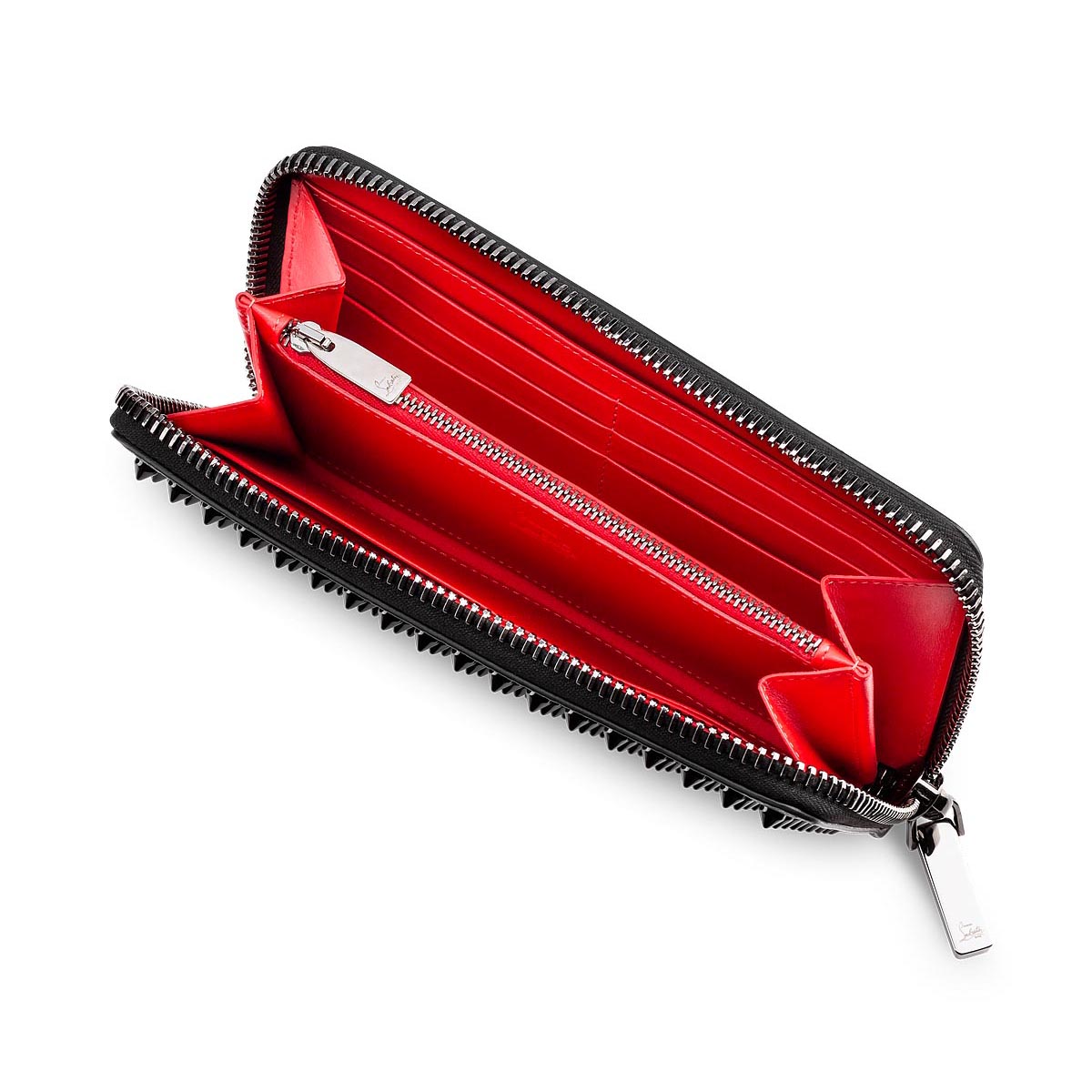 Panettone - Wallet - Grained calf leather and spikes - Black