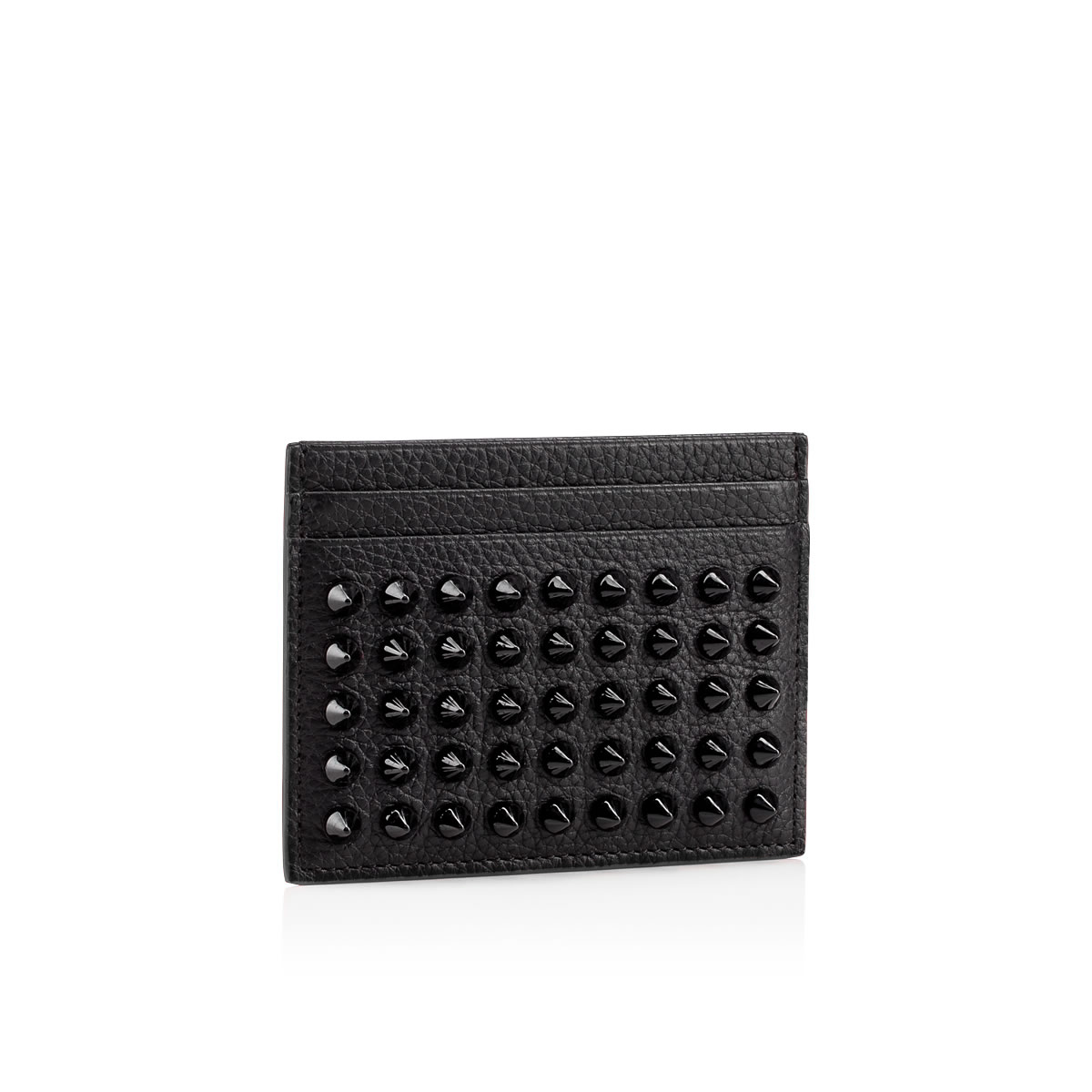 【美品】ルブタン Kios Spikes カードケース 黒 Kios - Card holder - Calf leather and spikes - Black - Christian