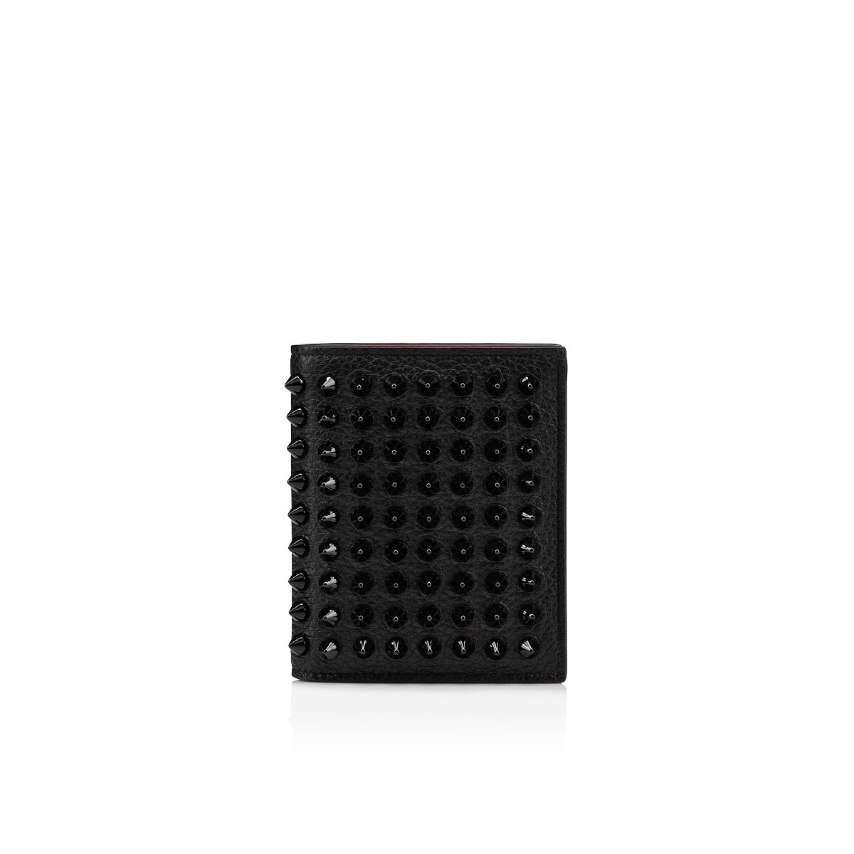 【良品】クリスチャンルブタン M PAROS CALF SPIKES Paros - Wallet - Grained calf leather and spikes - Black