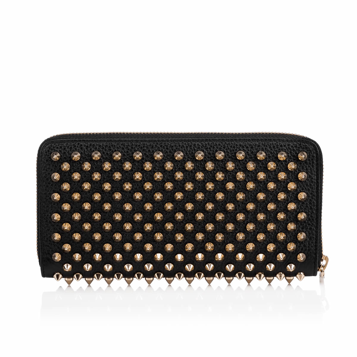 Christian Louboutin - Panettone Black Leather Spiked Wallet