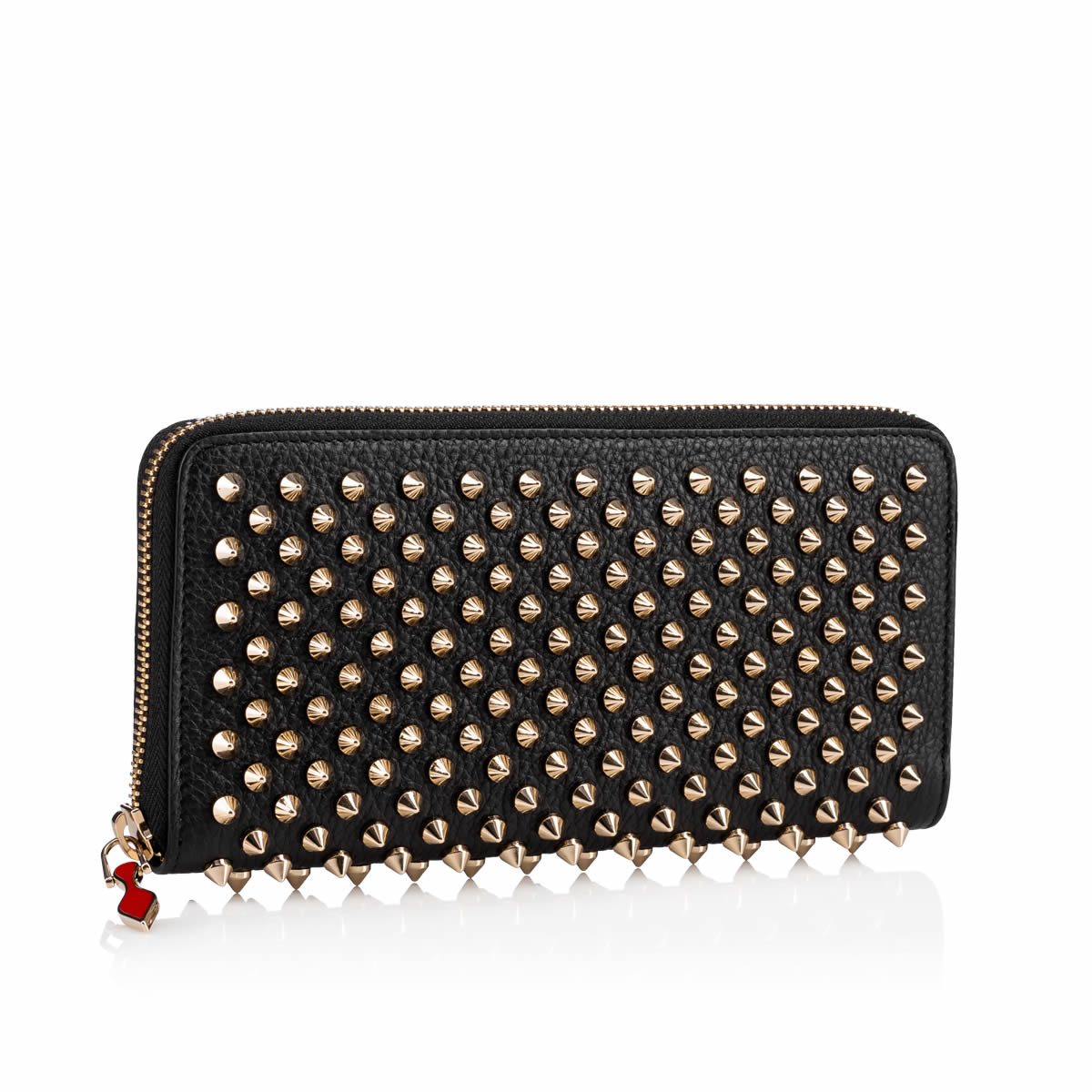 Panettone - Wallet - Calf leather and spikes - Black - Christian