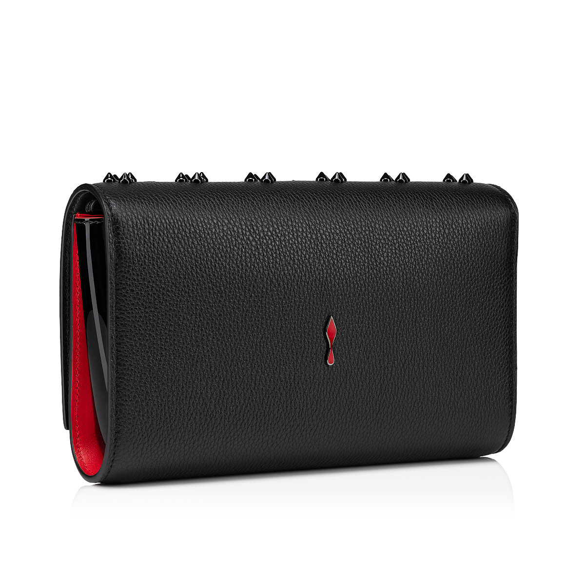 Paloma Clutch Grained calf leather and spikes Loubinthesky Black Christian Louboutin United States