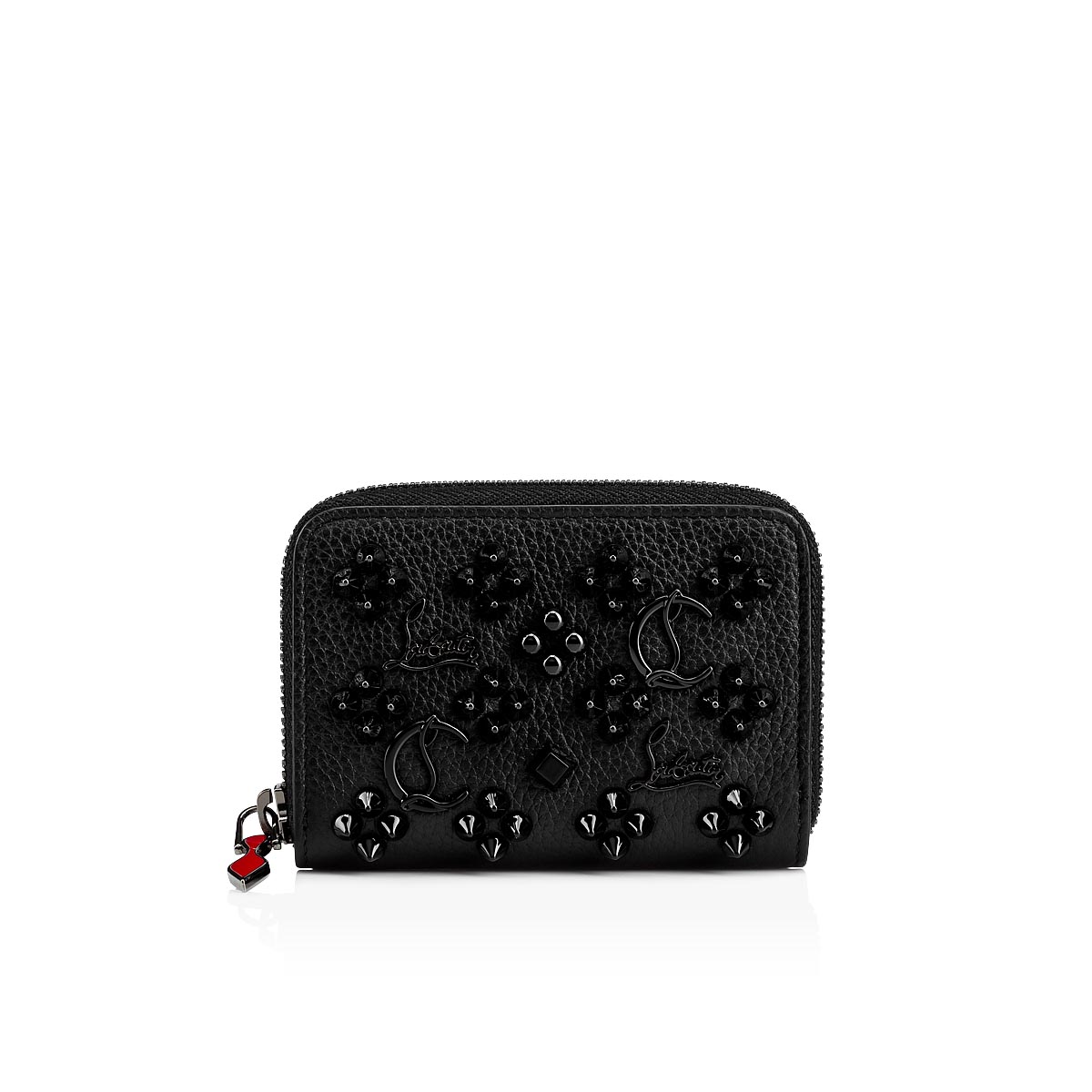 Panettone - Coin purse - Grained calf leather and spikes