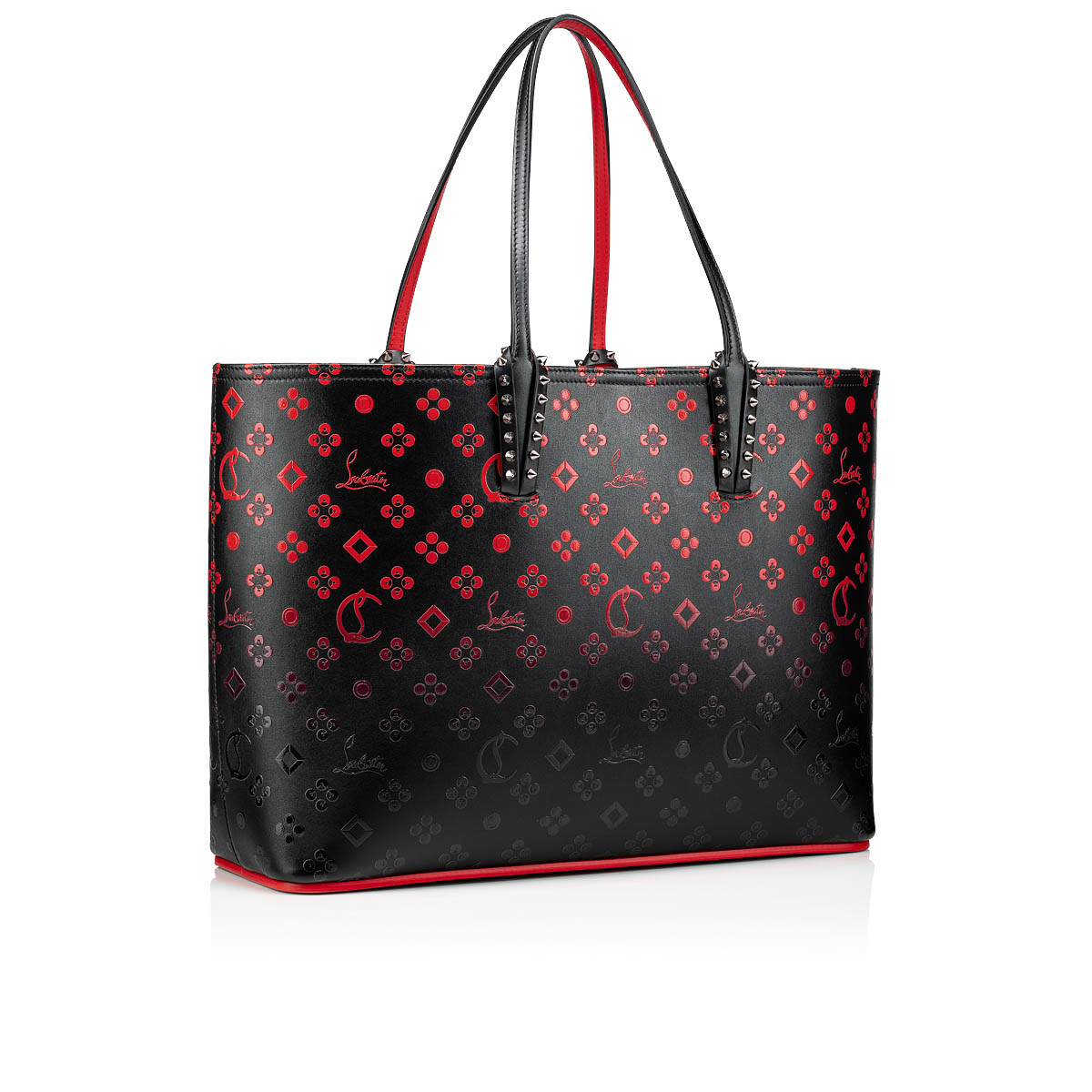 Christian Louboutin Cabata Tote Bag Logo Pouch Red Wide 38 cm