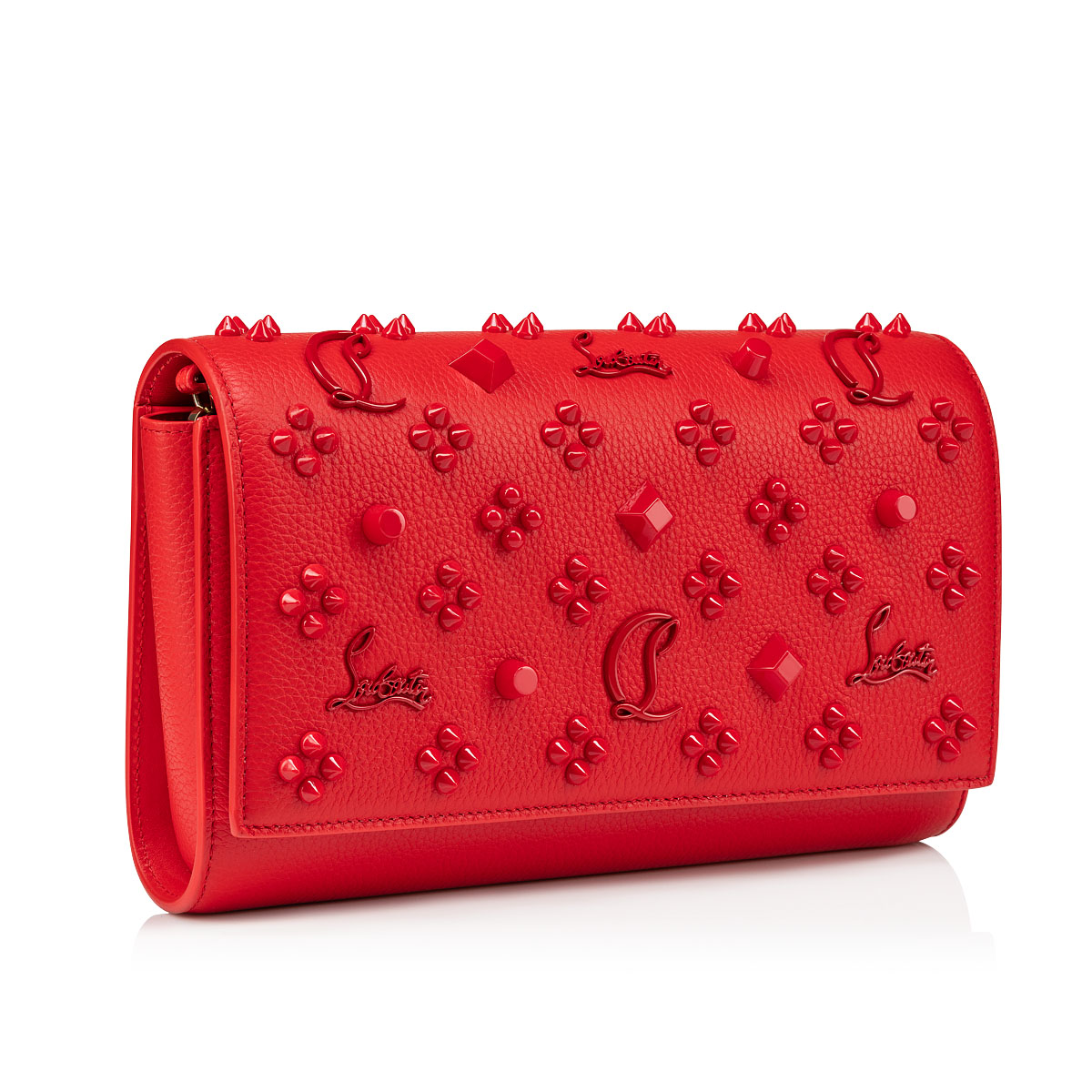 Paloma - Clutch - Grained calf leather and spikes Loubinthesky 